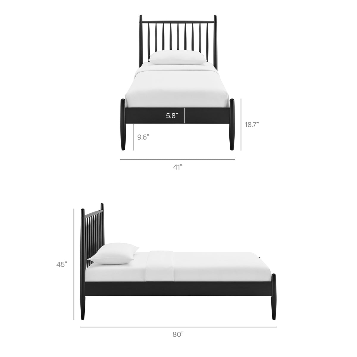 Zane Spindle Bed Frame