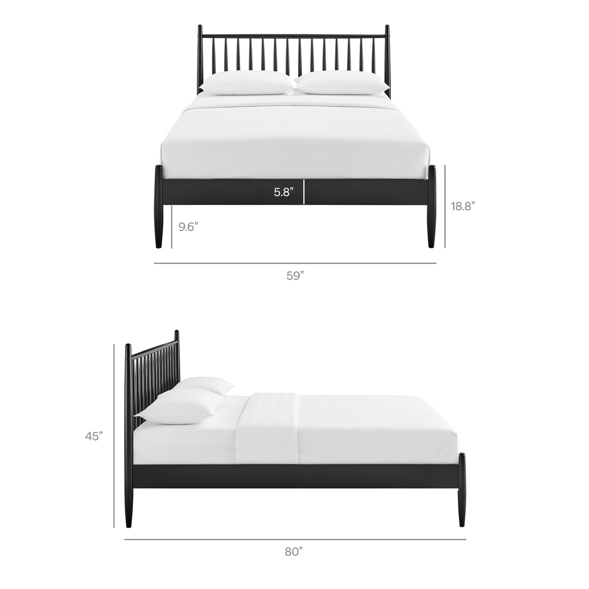 Zane Spindle Bed Frame