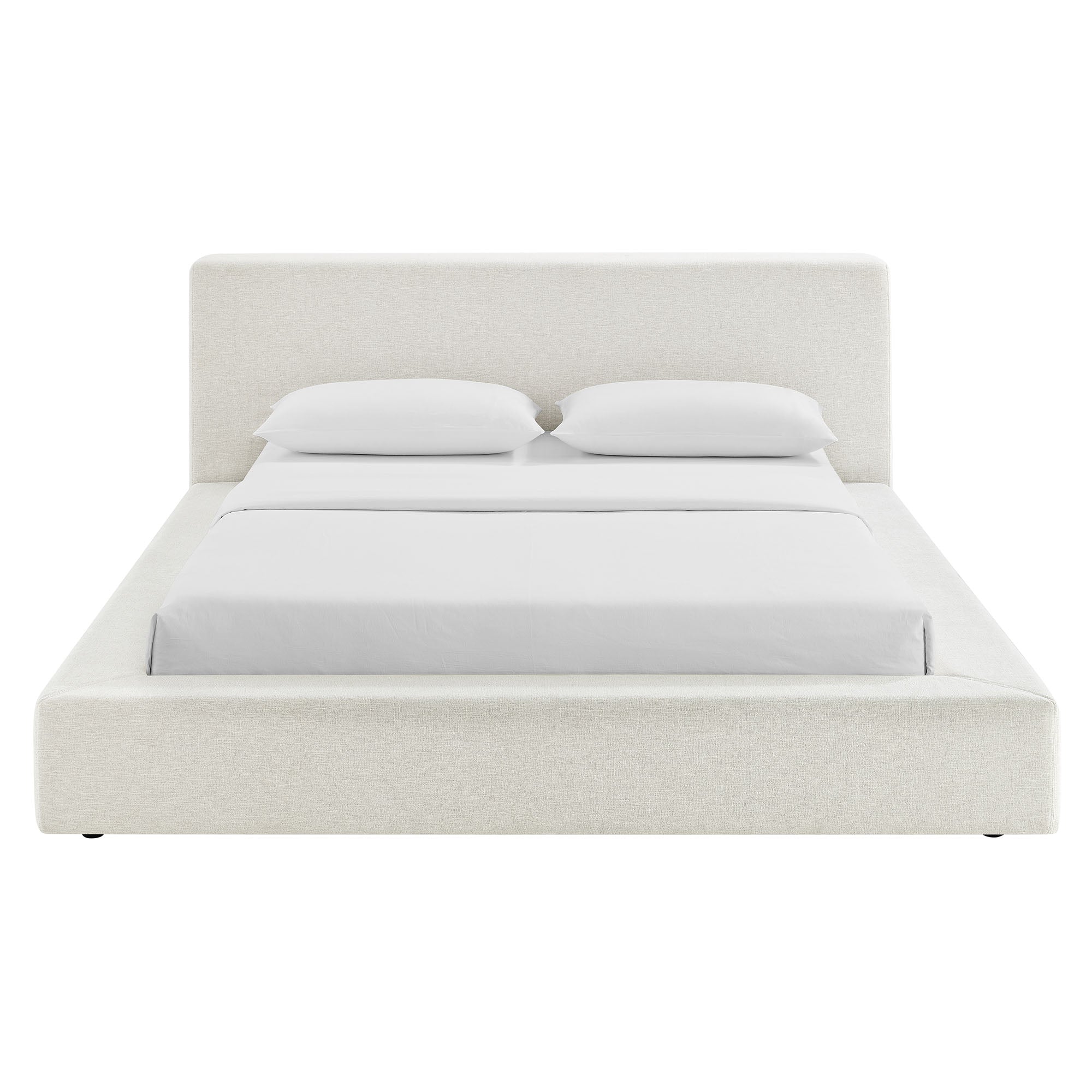 Luma Chenille Upholstered Platform Bed Frame