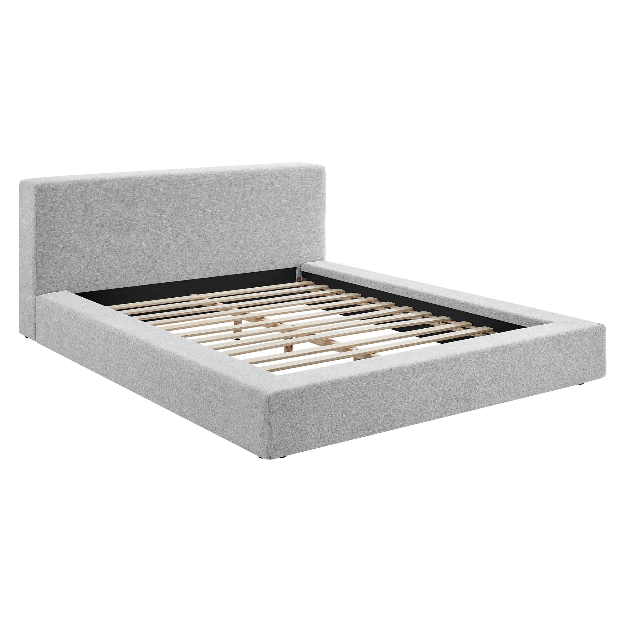 Luma Chenille Upholstered Platform Bed Frame