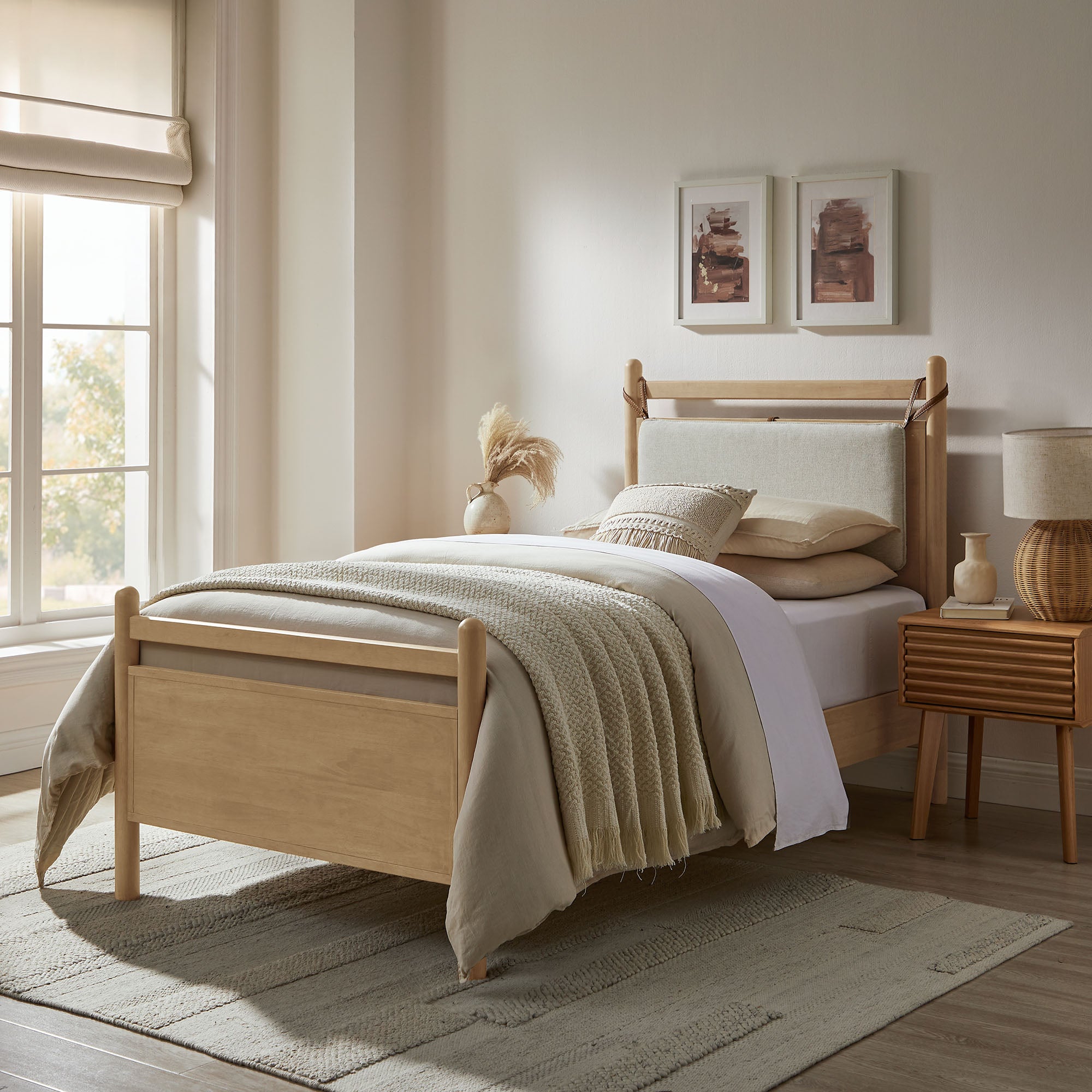 Leni Wood Platform Bed Frame