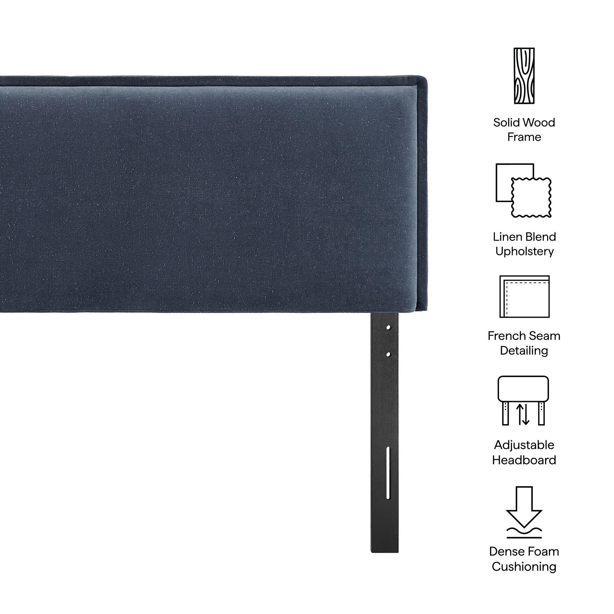 Camille Upholstered Linen Blend Headboard