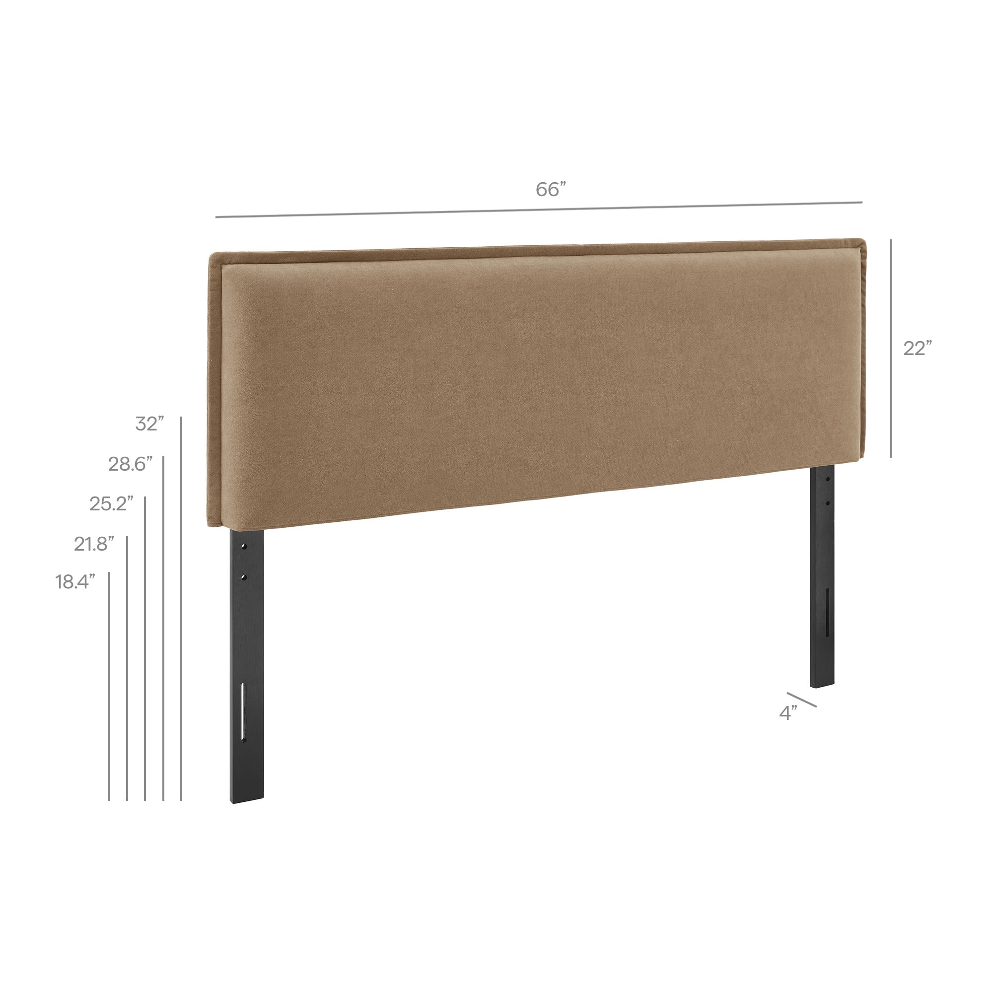 Camille Upholstered Linen Blend Headboard