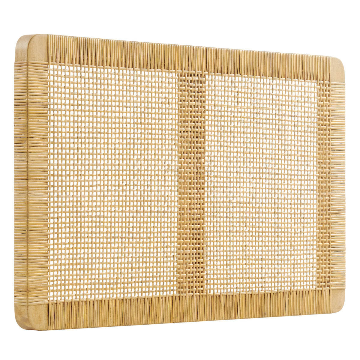 Sandy Wall Mounted Wood and Rattan Headboard
