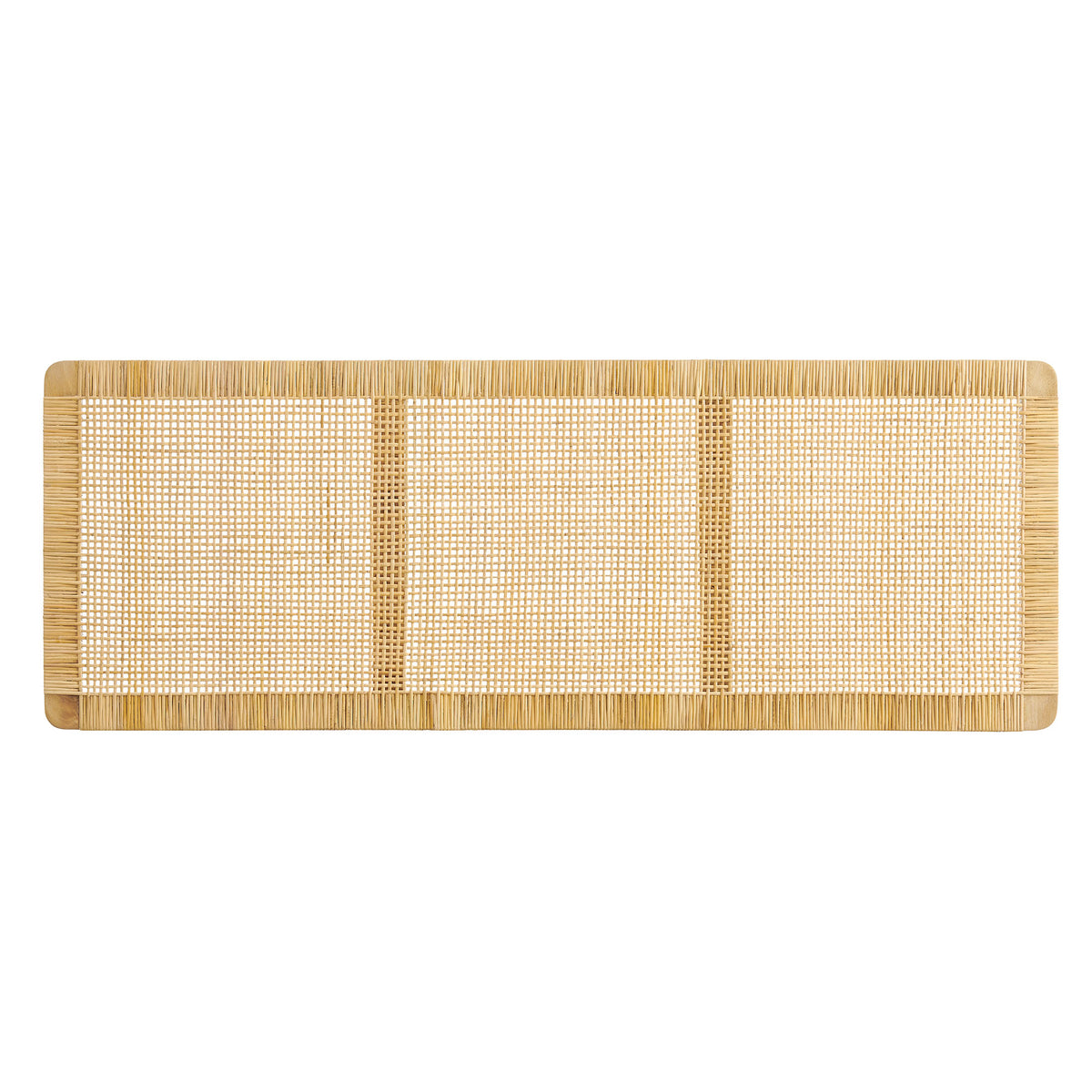 Sandy Wall Mounted Wood and Rattan Headboard