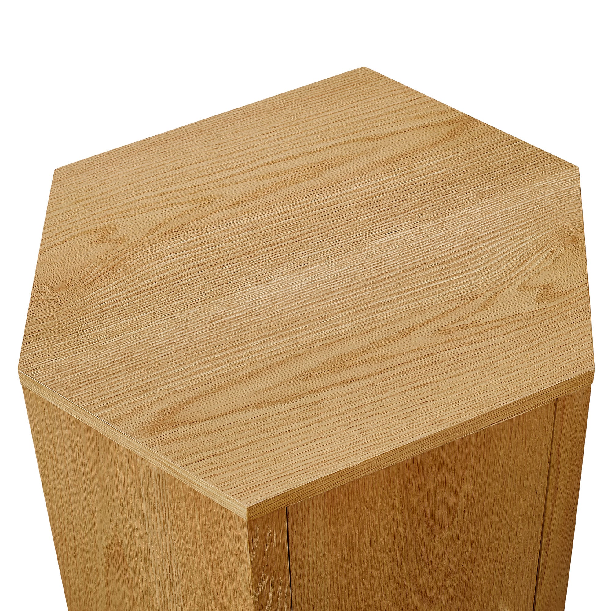 Kade Faceted Wood Side Table