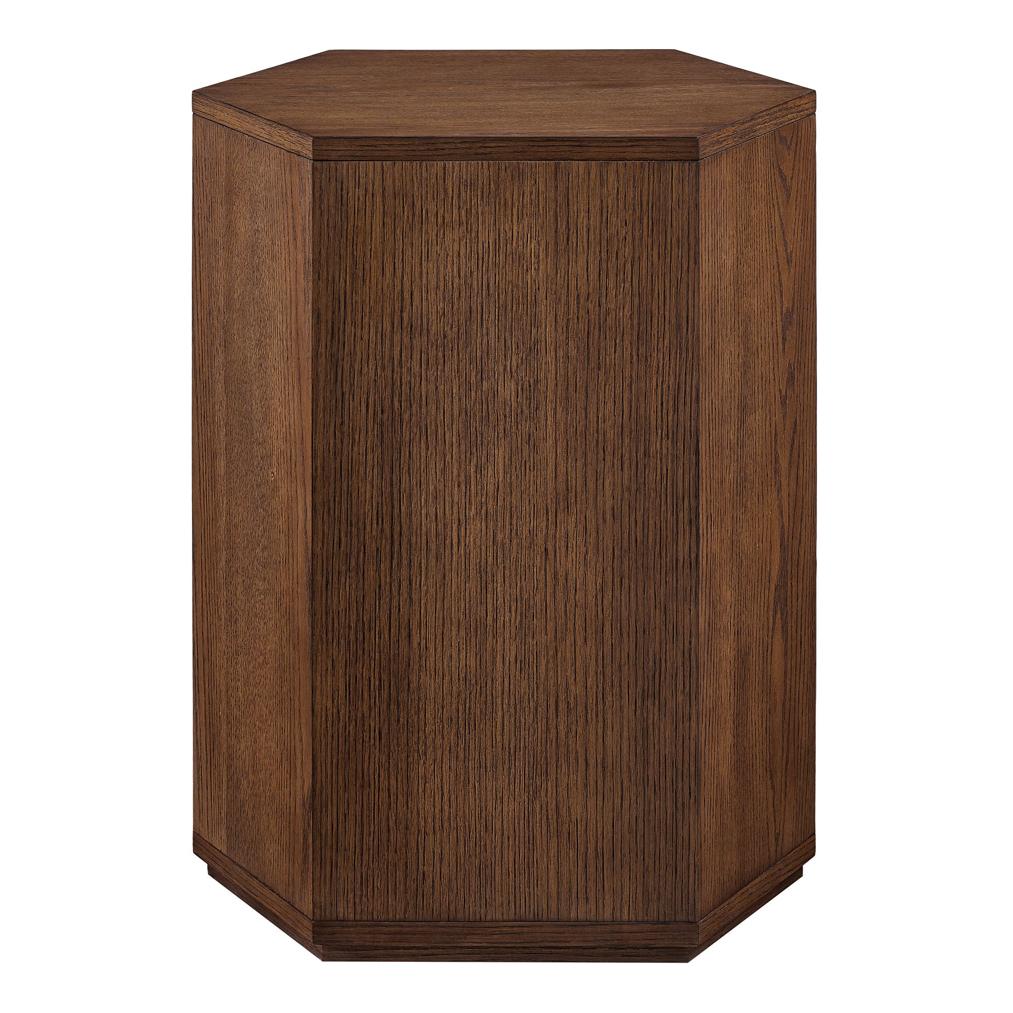 Kade Faceted Wood Side Table