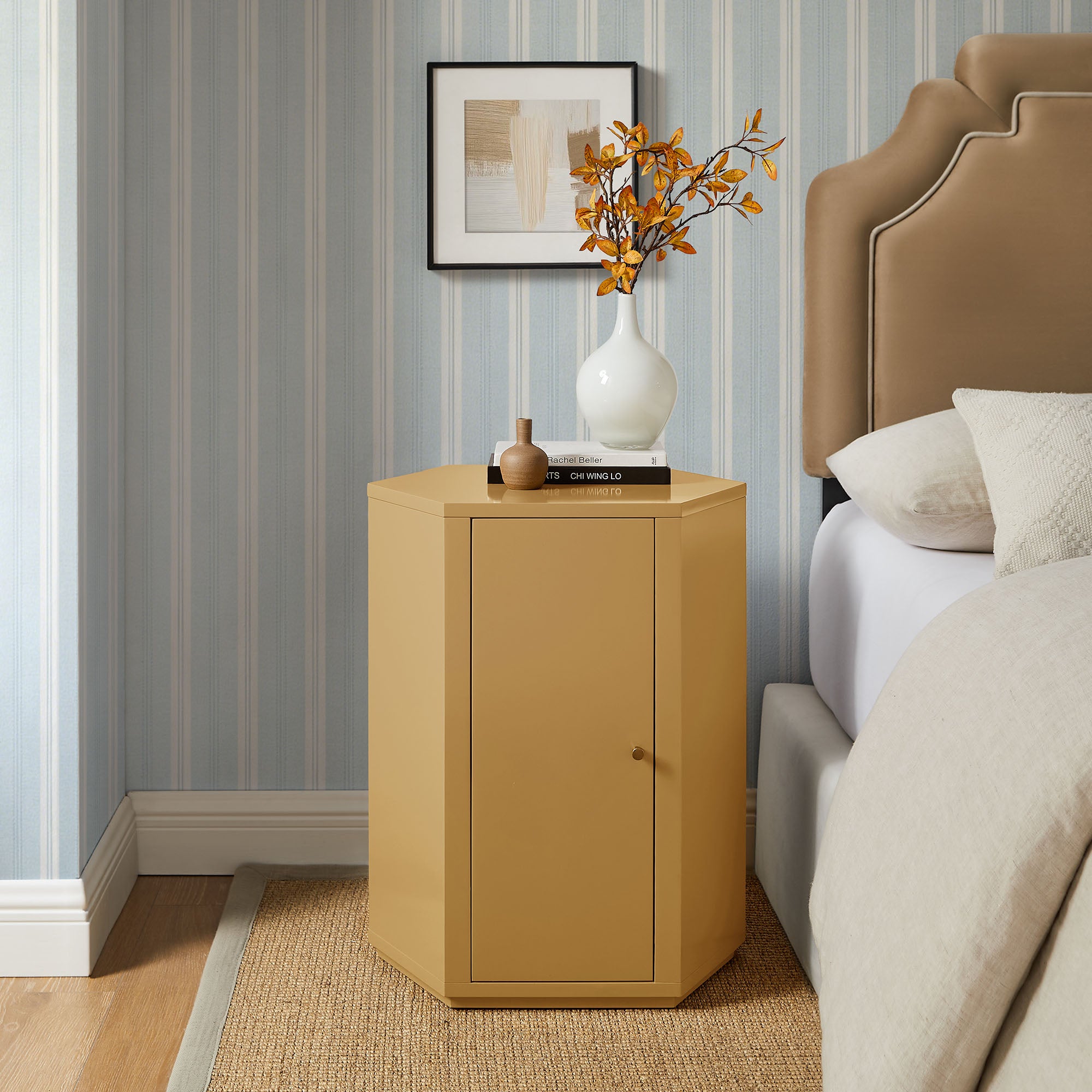 Kade Faceted Semi-Gloss Side Table