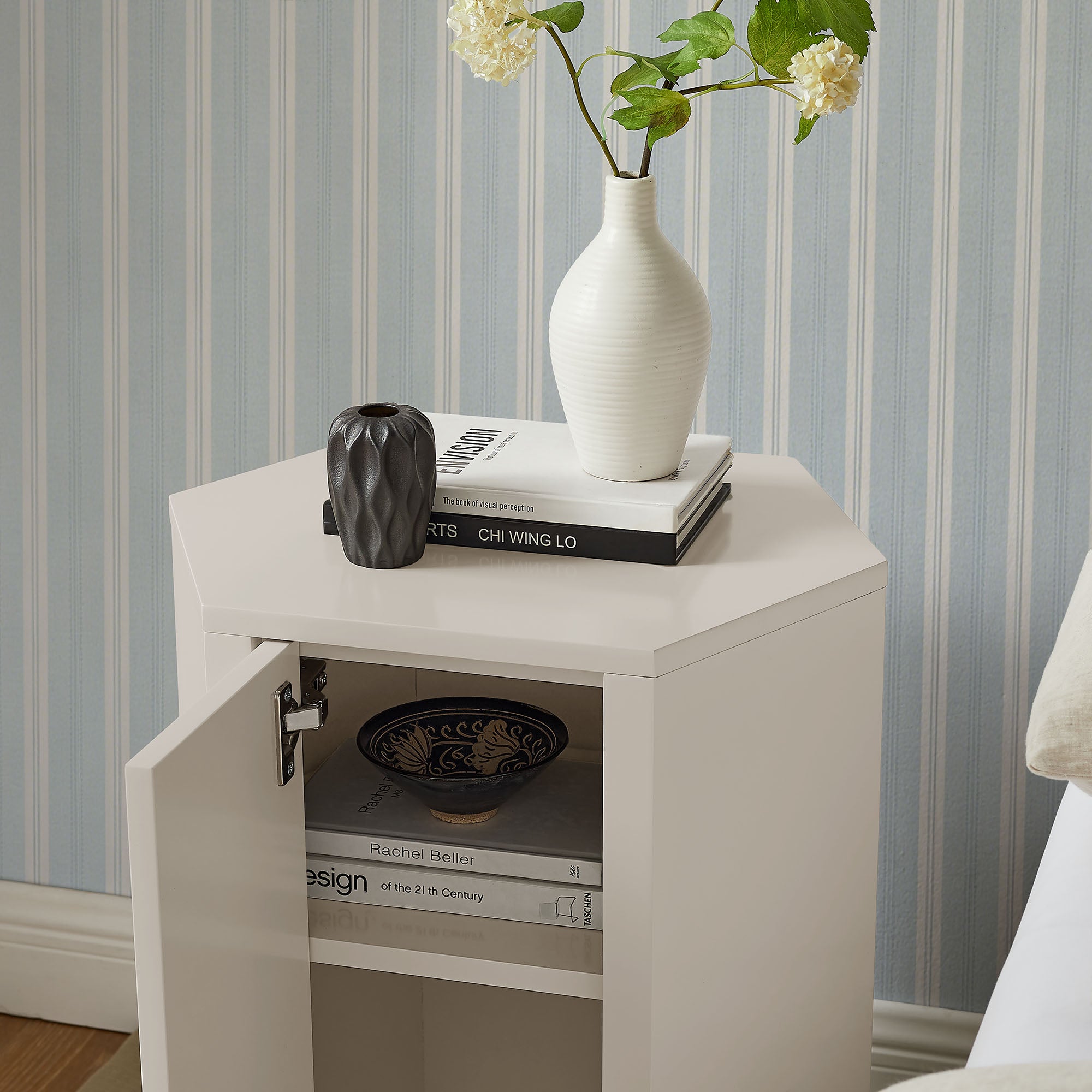 Kade Faceted Semi-Gloss Side Table
