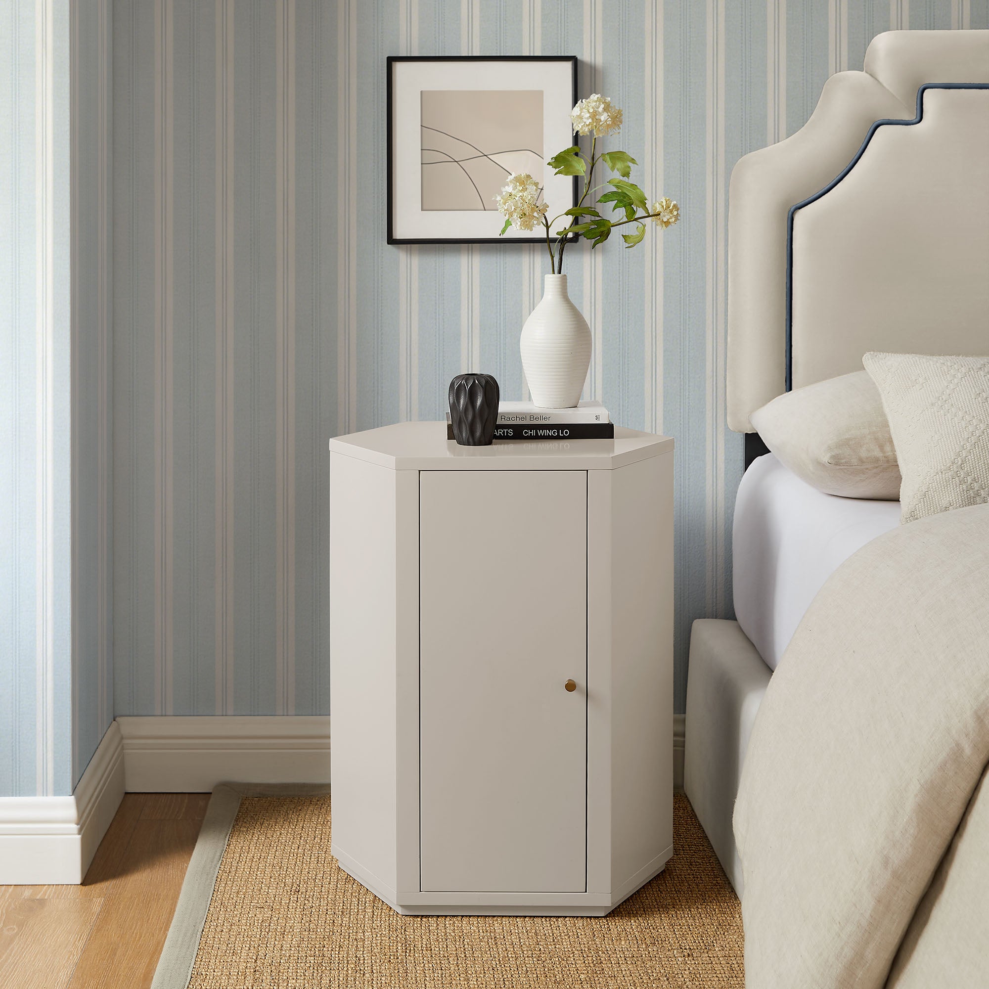Kade Faceted Semi-Gloss Side Table