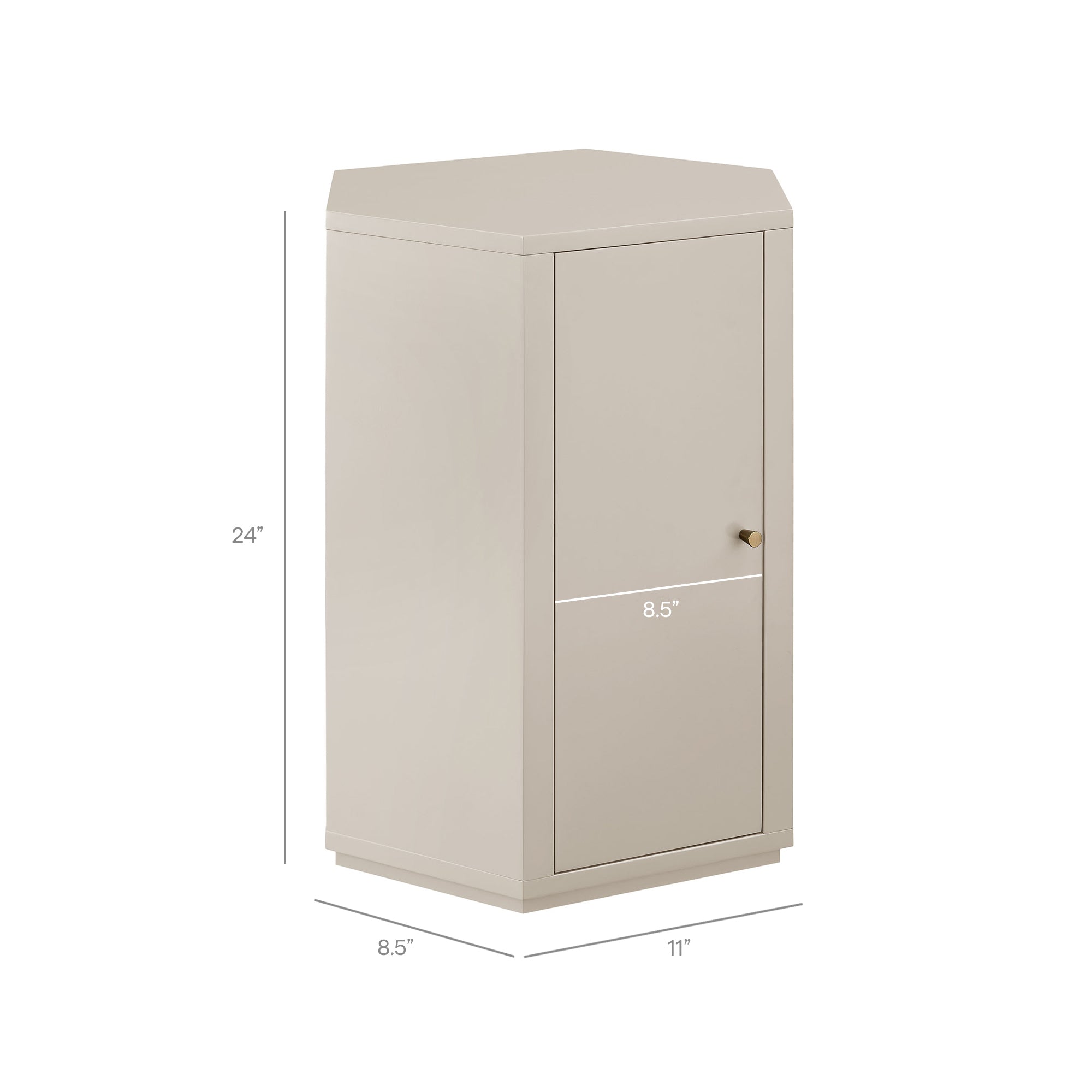 Kade Faceted Semi-Gloss Side Table