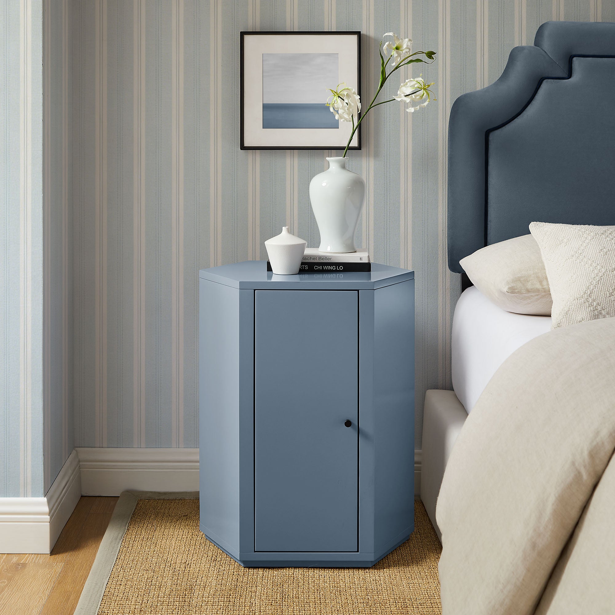 Kade Faceted Semi-Gloss Side Table