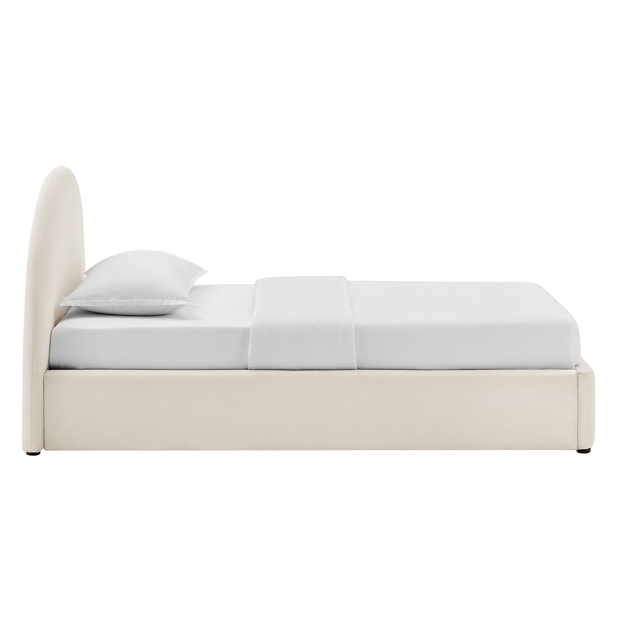 Resort Arched Performance Velvet Storage Platform Bed Frame