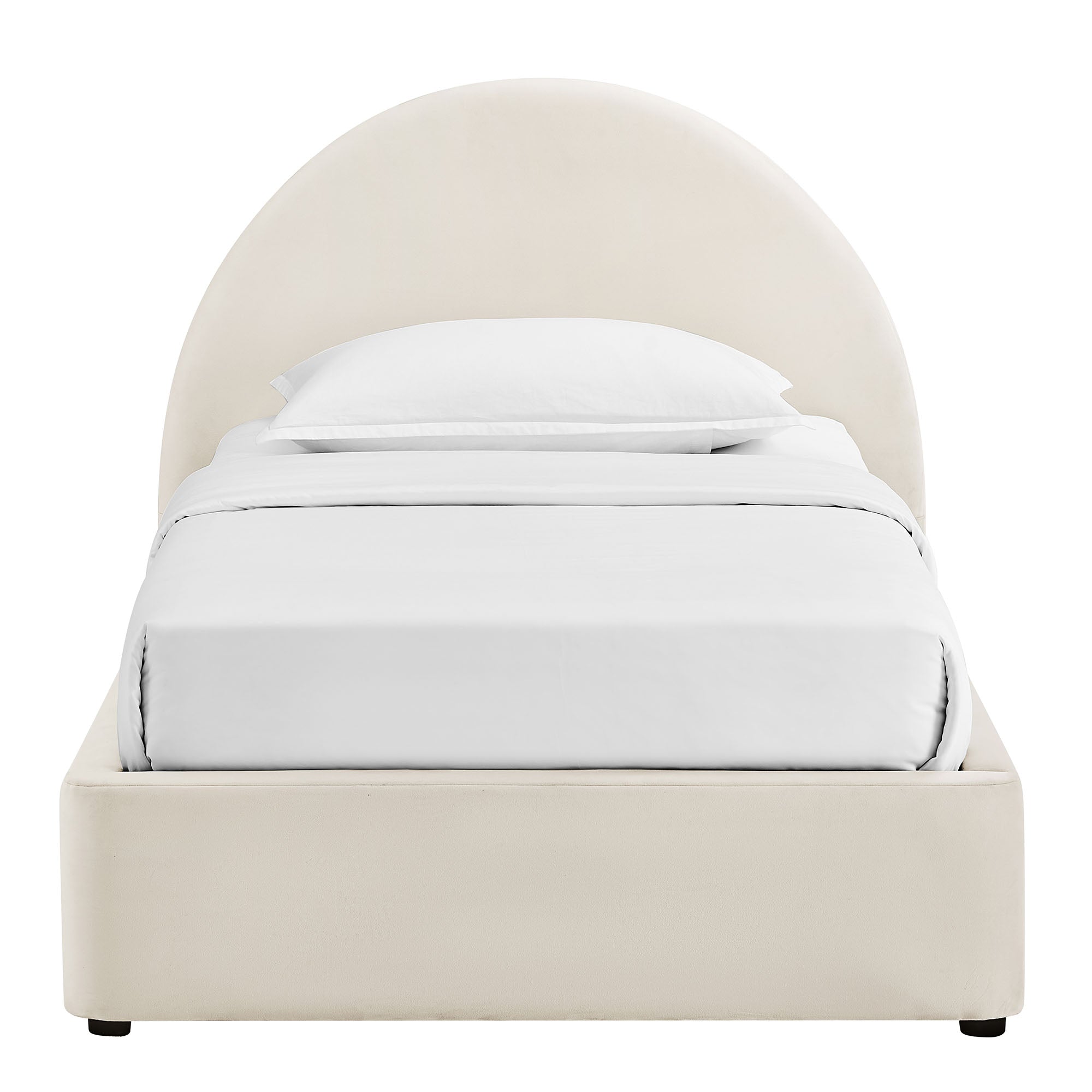 Resort Arched Performance Velvet Storage Platform Bed Frame