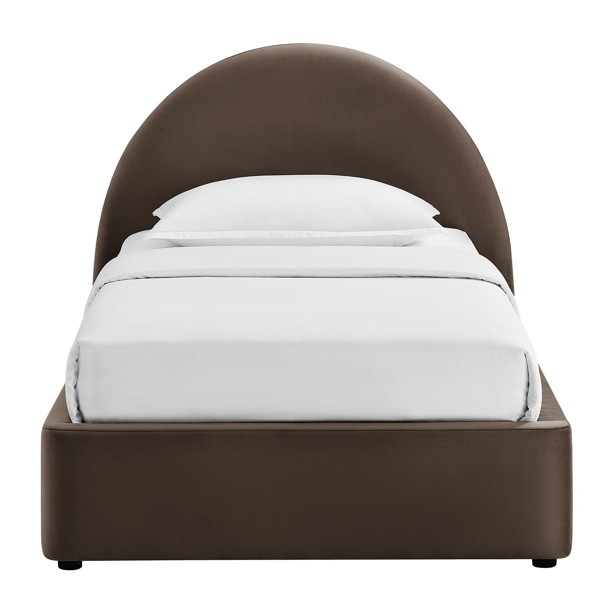 Resort Arched Performance Velvet Storage Platform Bed Frame