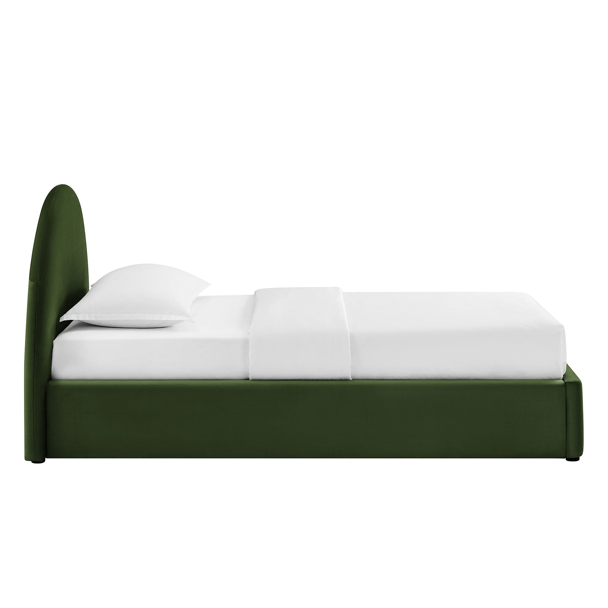 Resort Arched Performance Velvet Storage Platform Bed Frame
