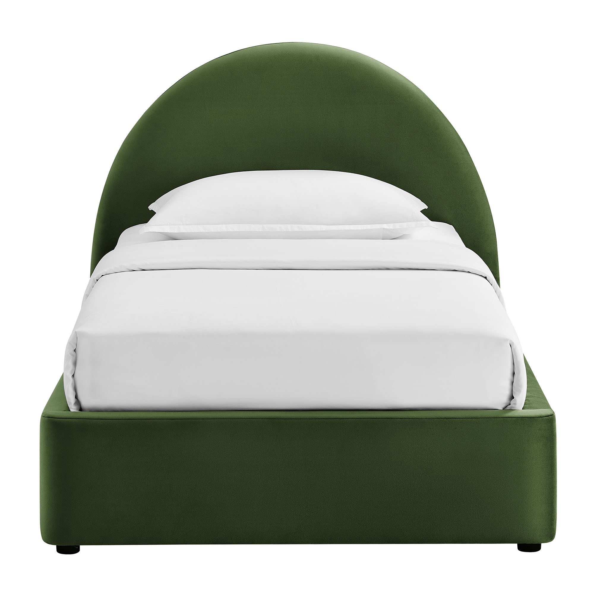 Resort Arched Performance Velvet Storage Platform Bed Frame