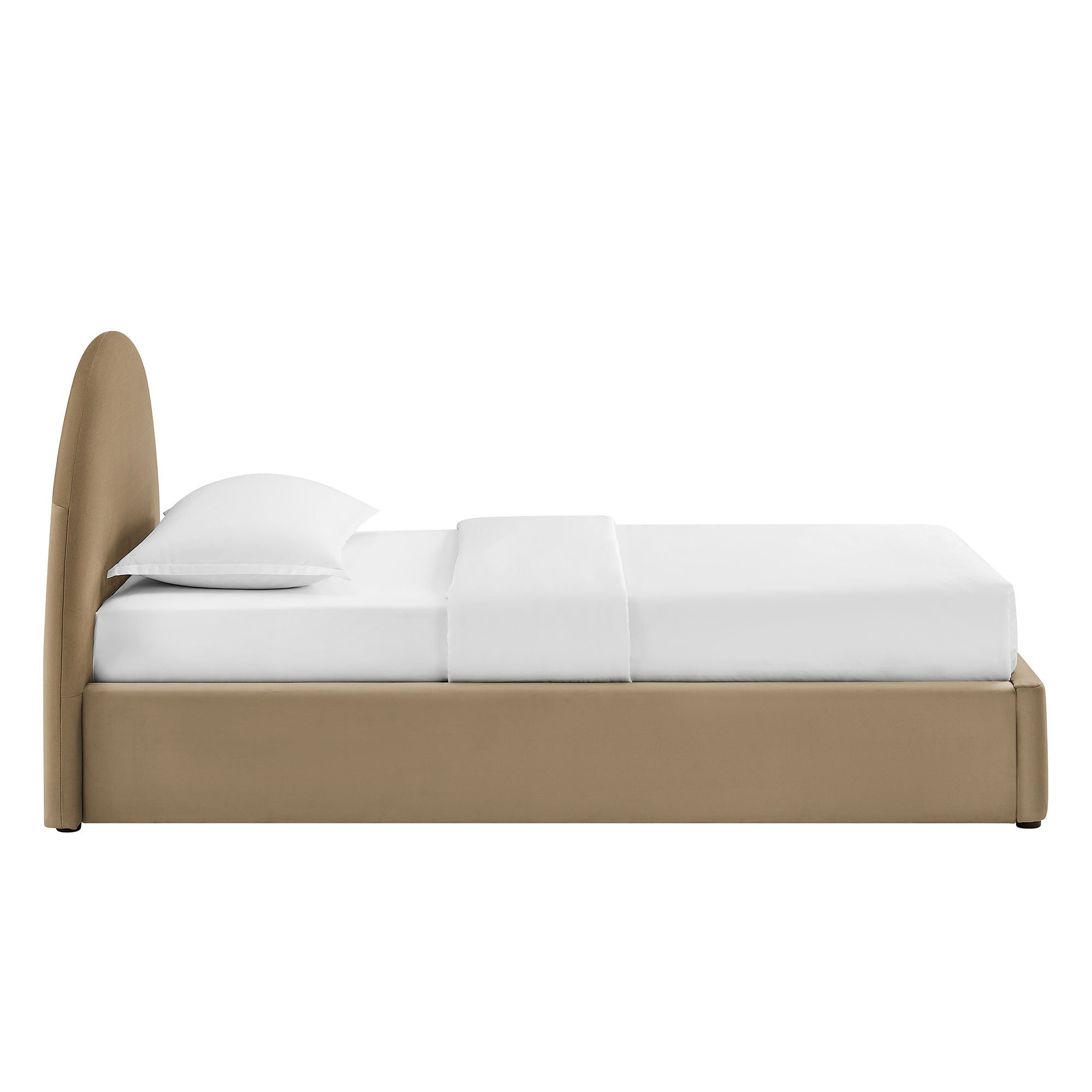 Resort Arched Performance Velvet Storage Platform Bed Frame