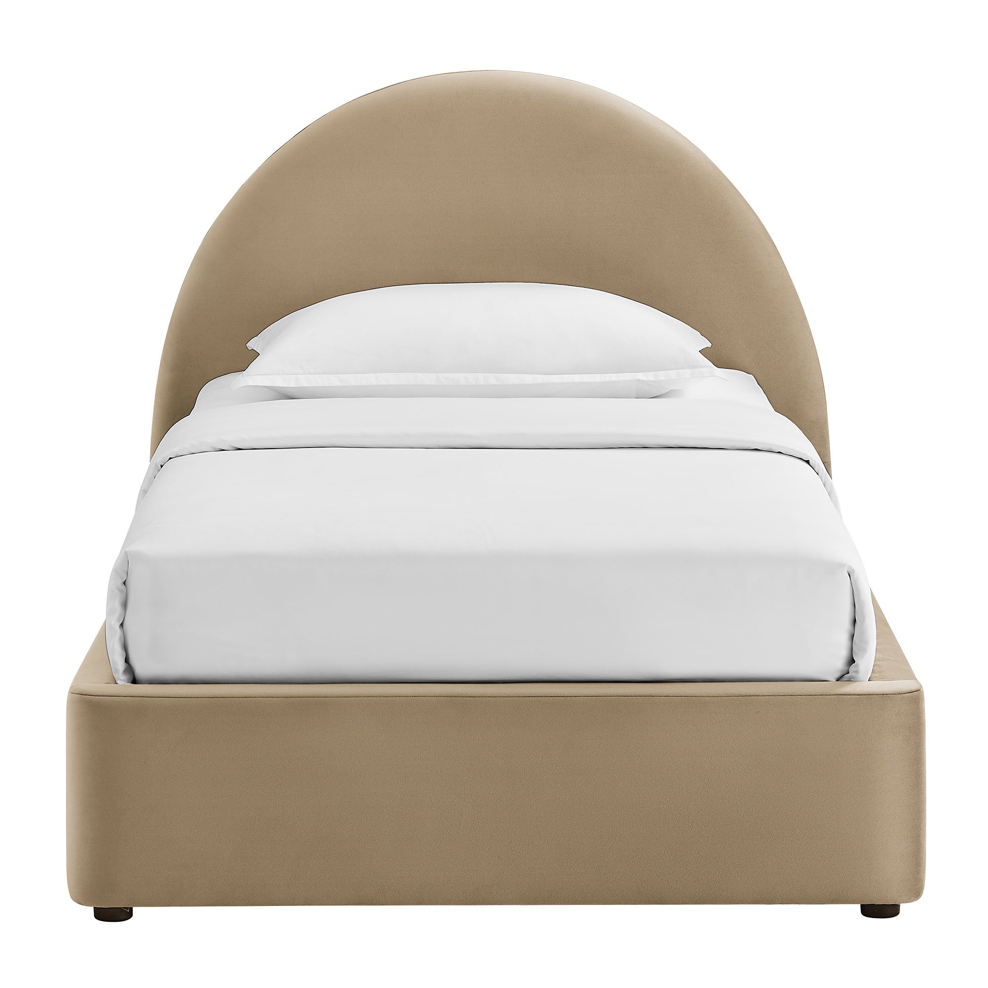 Resort Arched Performance Velvet Storage Platform Bed Frame