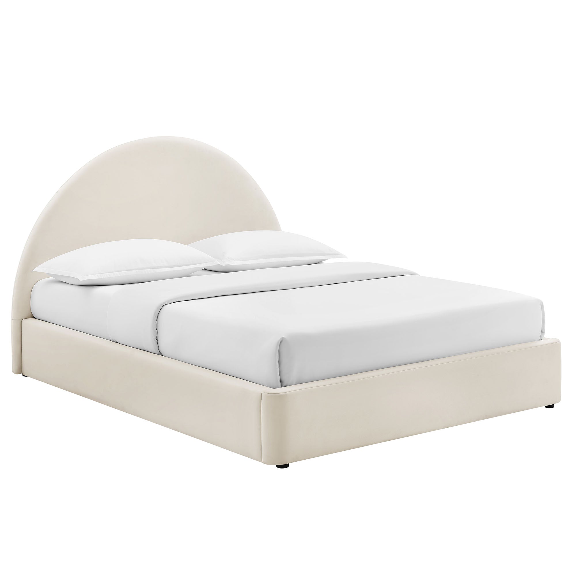 Resort Arched Performance Velvet Storage Platform Bed Frame