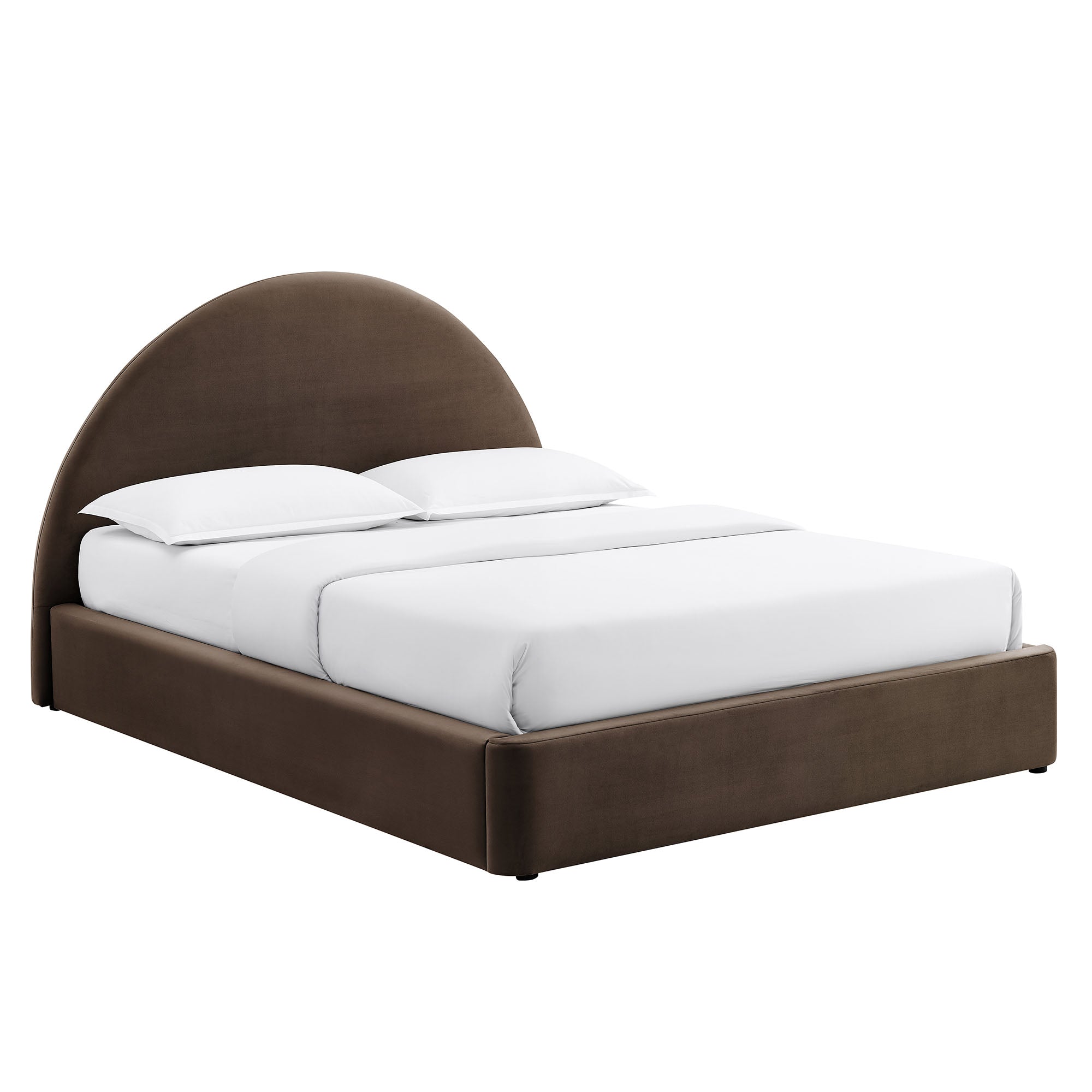 Resort Arched Performance Velvet Storage Platform Bed Frame