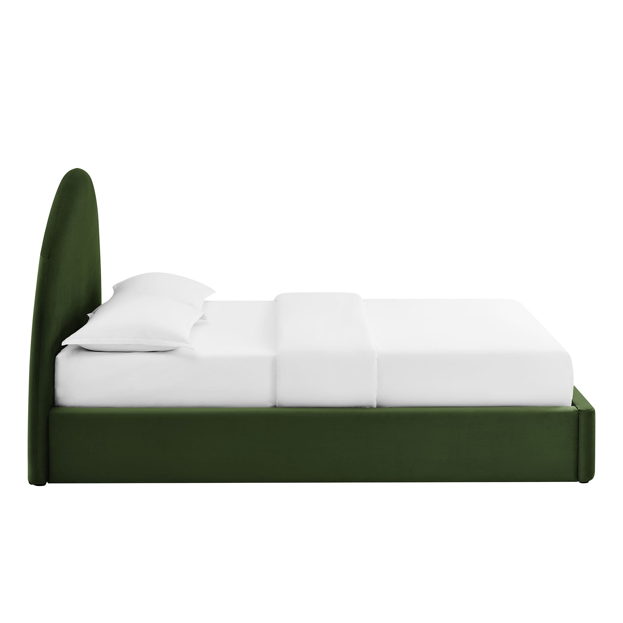 Resort Arched Performance Velvet Storage Platform Bed Frame