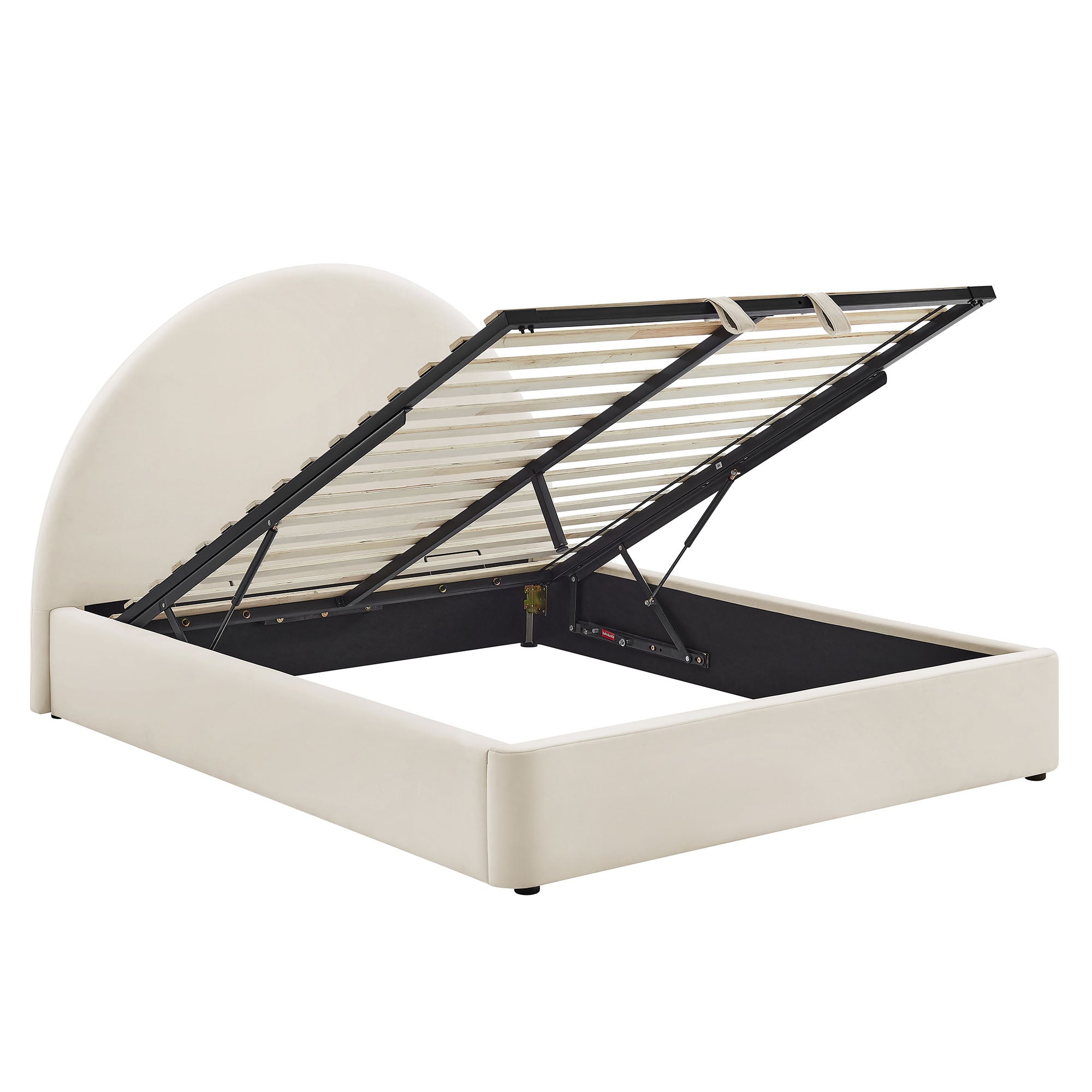 Resort Arched Performance Velvet Storage Platform Bed Frame