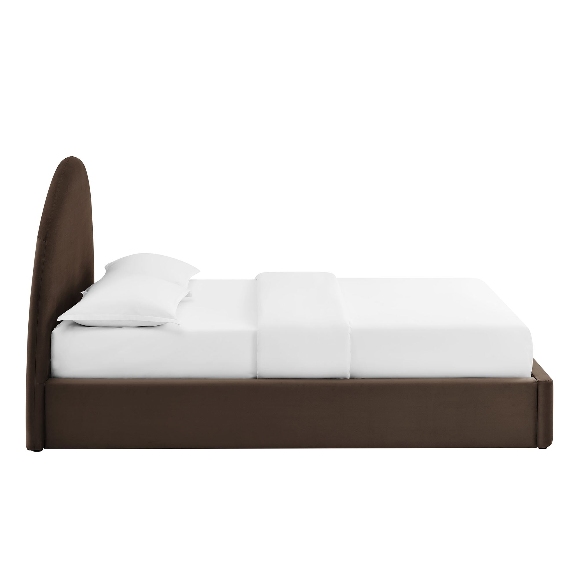 Resort Arched Performance Velvet Storage Platform Bed Frame
