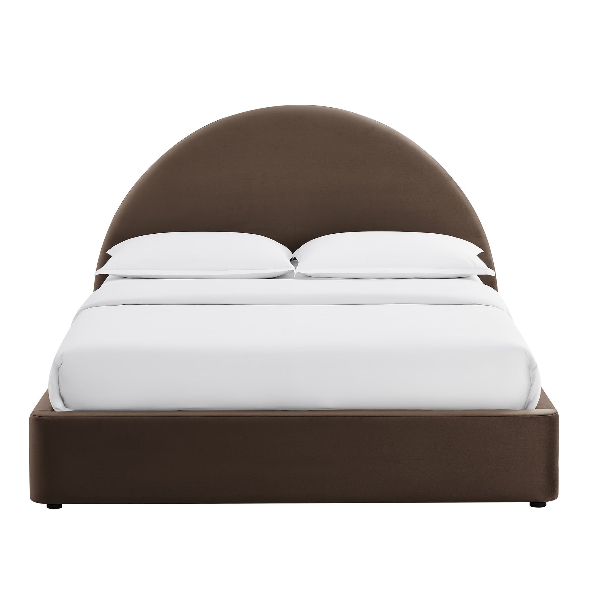 Resort Arched Performance Velvet Storage Platform Bed Frame
