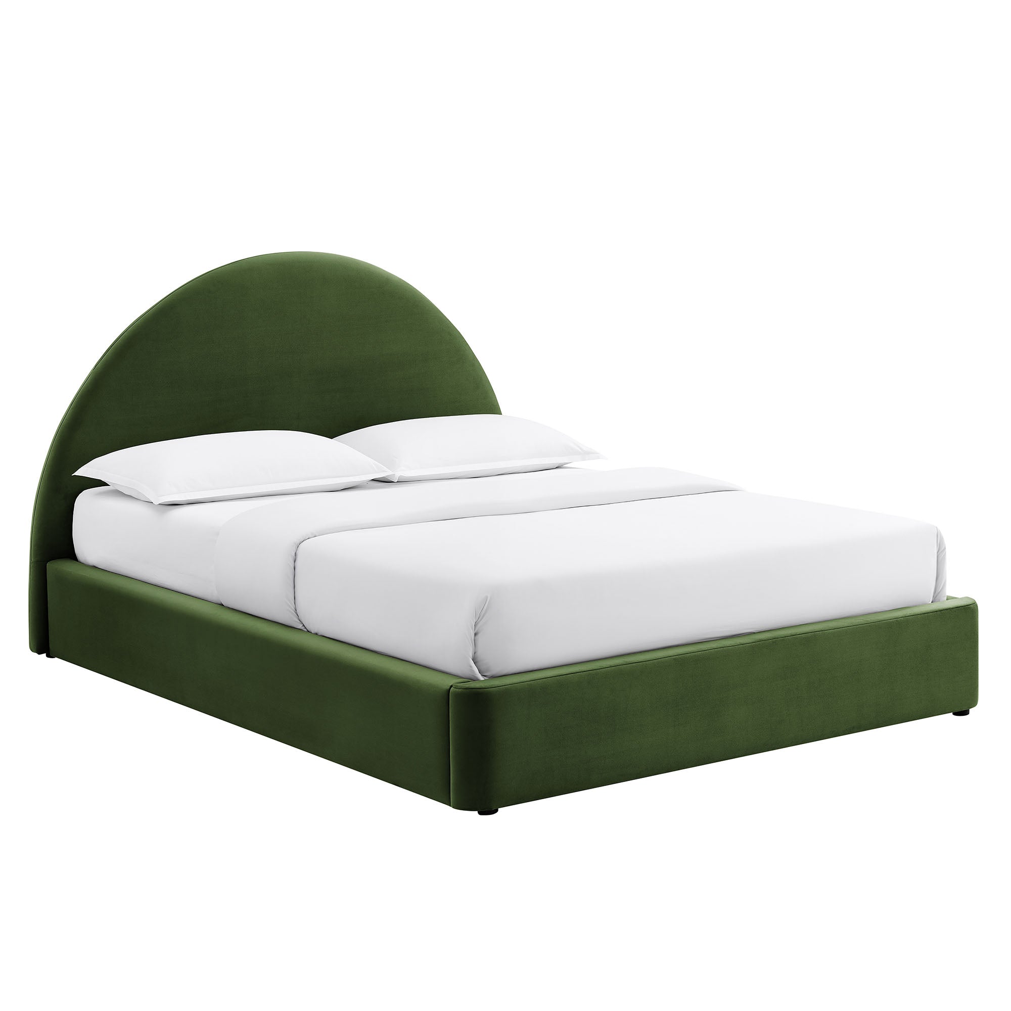 Resort Arched Performance Velvet Storage Platform Bed Frame