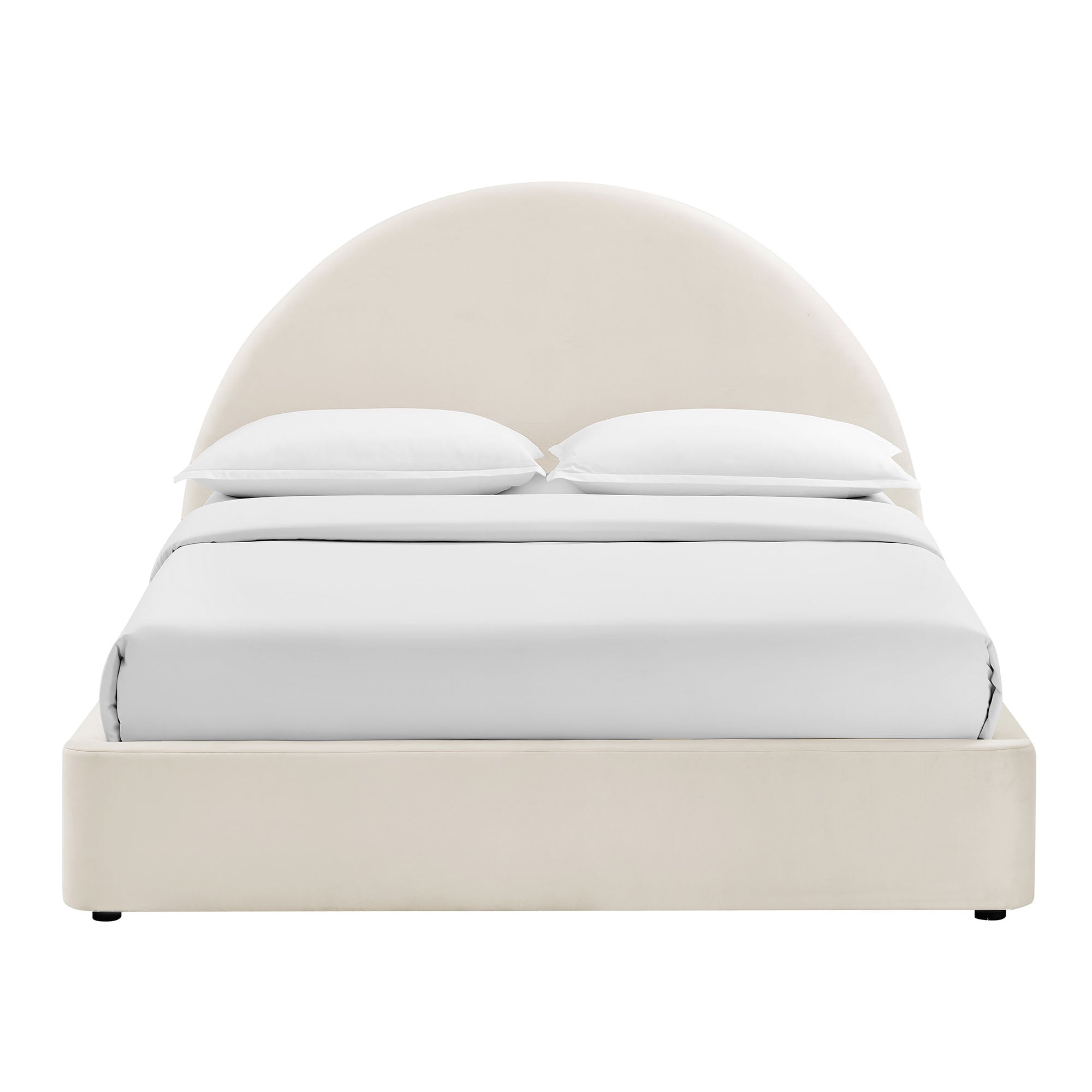 Resort Arched Performance Velvet Storage Platform Bed Frame
