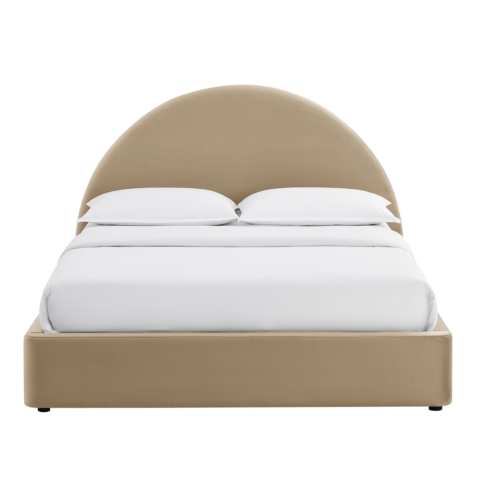 Resort Arched Performance Velvet Storage Platform Bed Frame