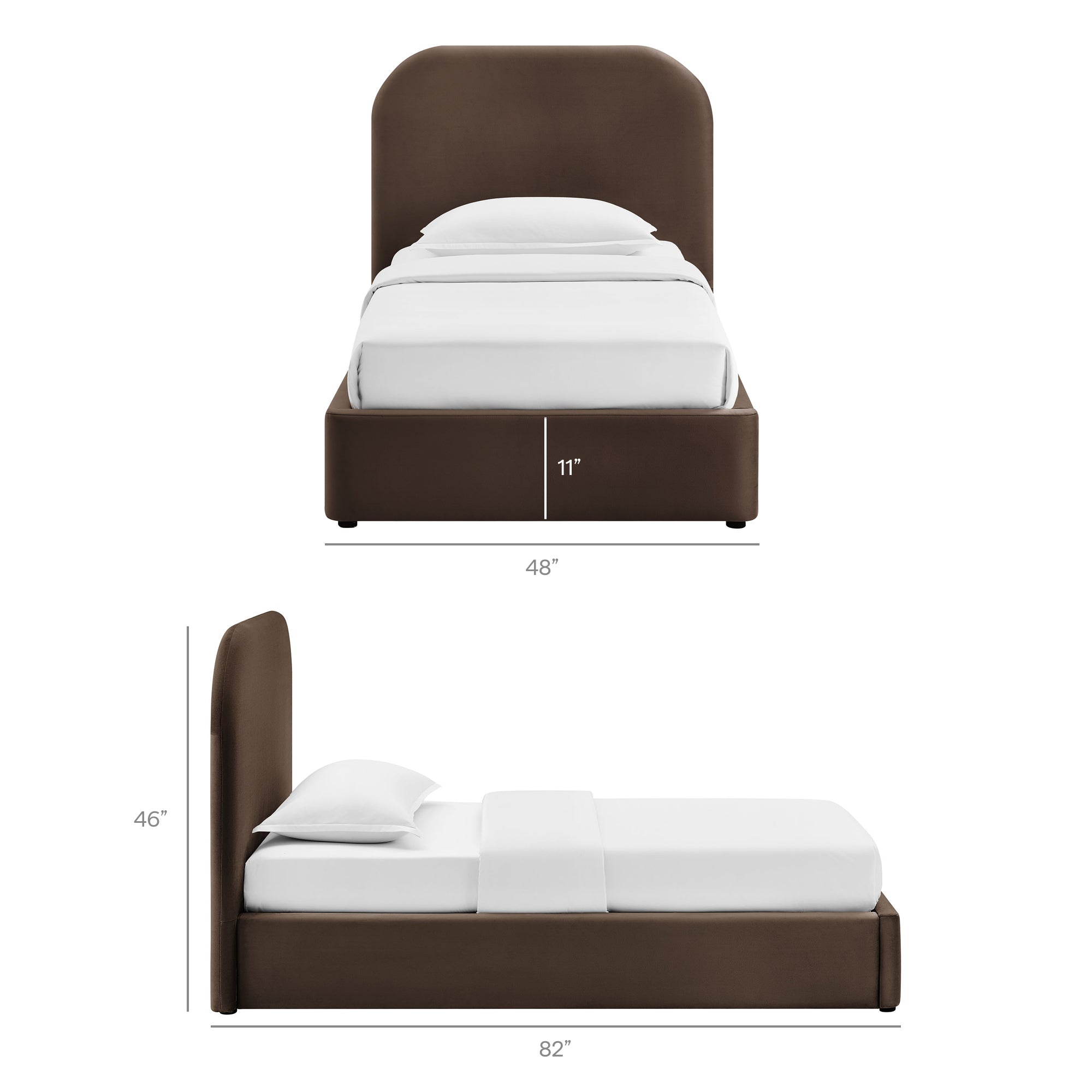 Keynote Performance Velvet Storage Platform Bed Frame