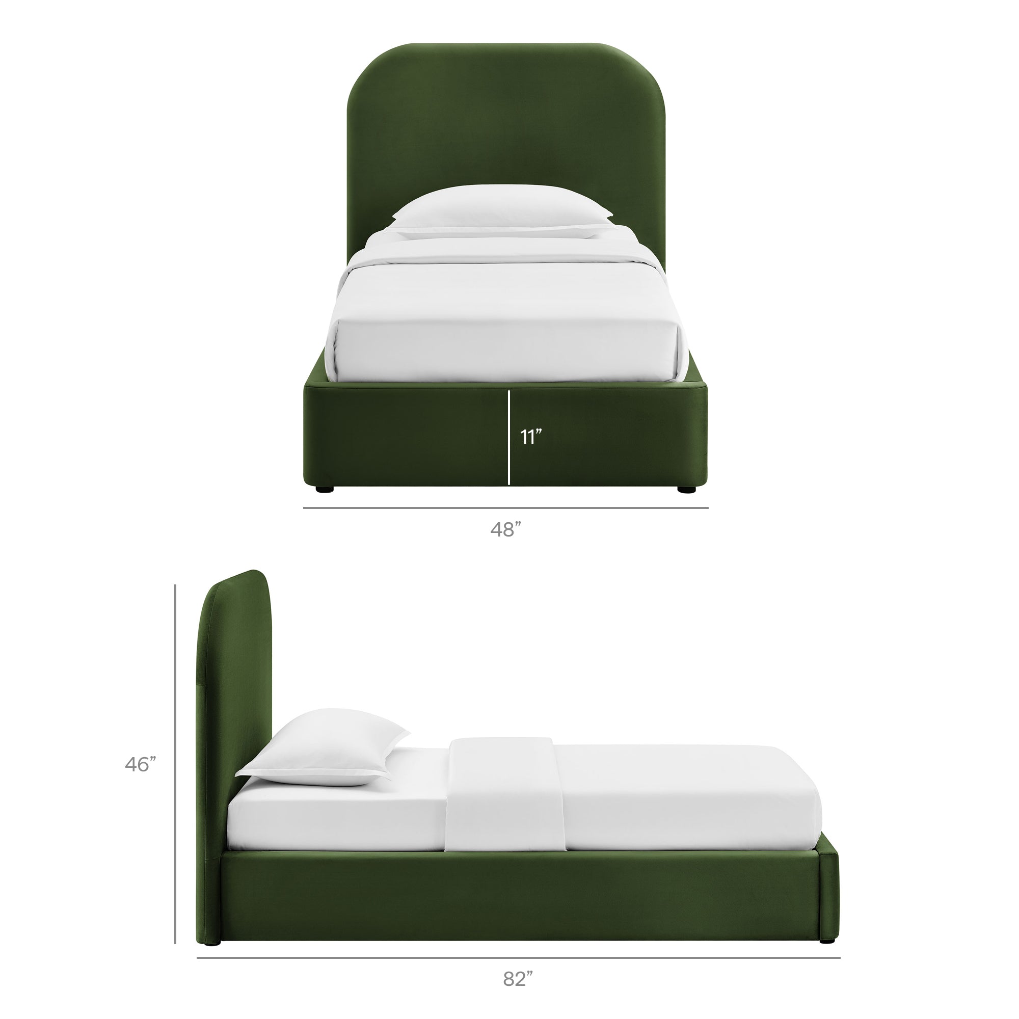 Keynote Performance Velvet Storage Platform Bed Frame