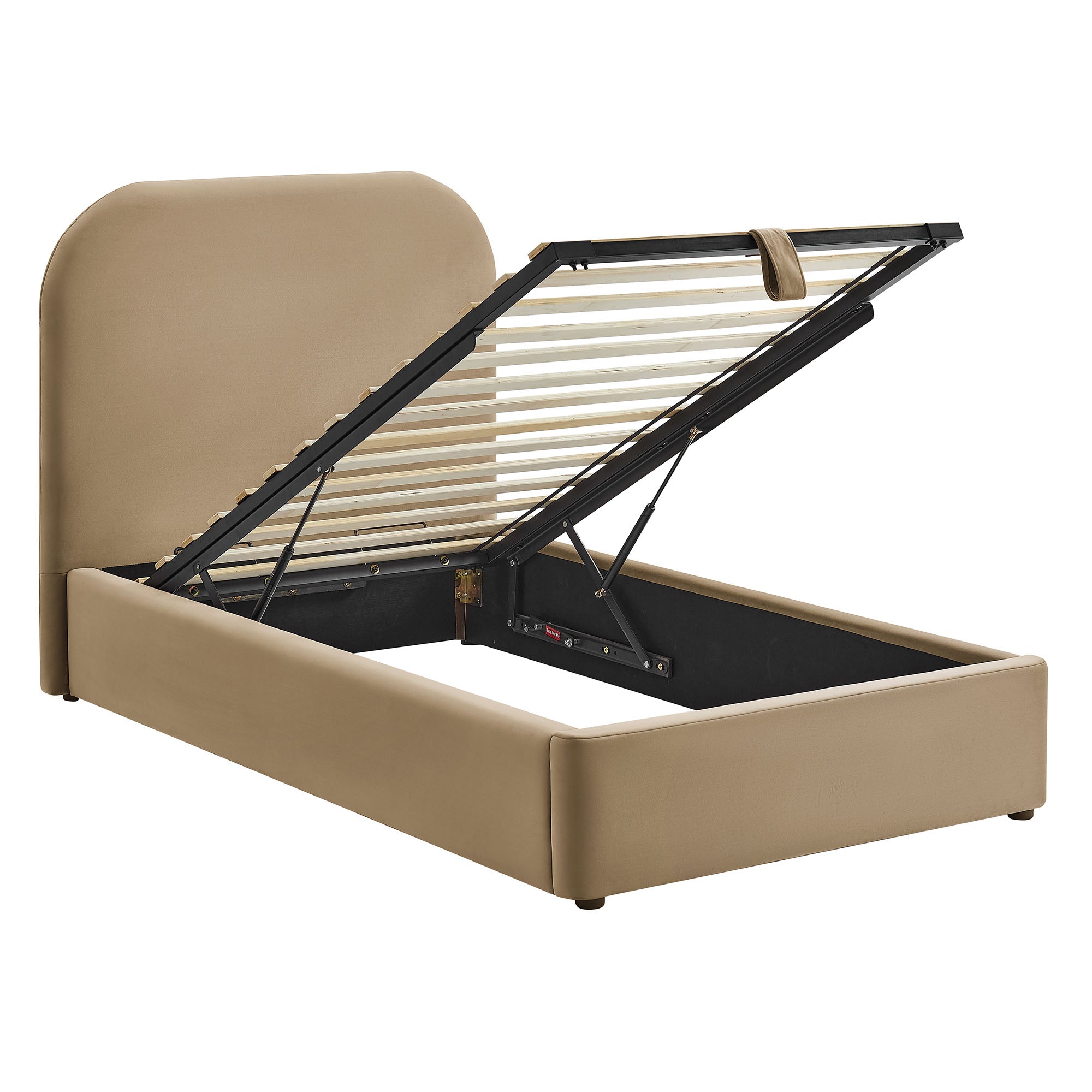 Keynote Performance Velvet Storage Platform Bed Frame