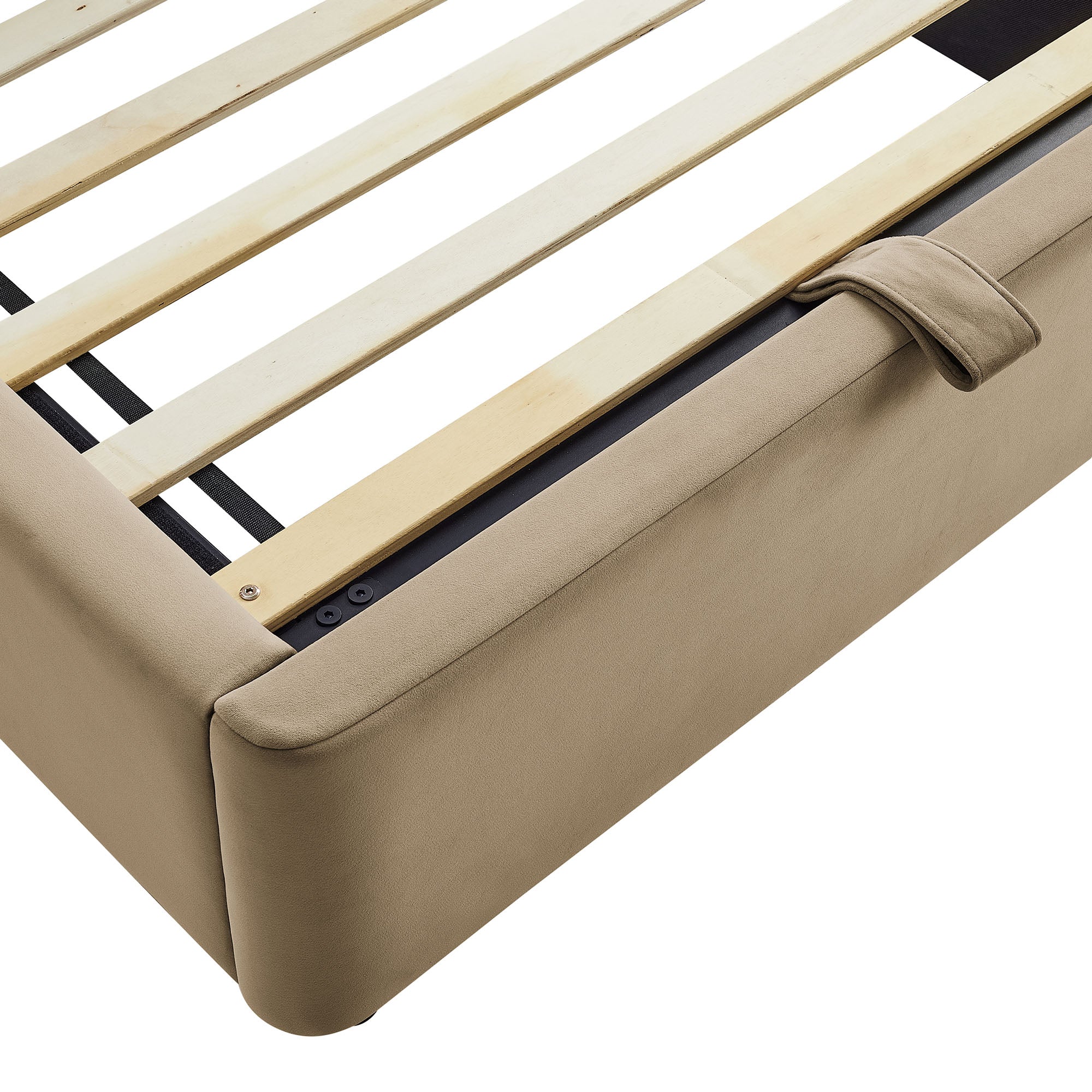 Keynote Performance Velvet Storage Platform Bed Frame