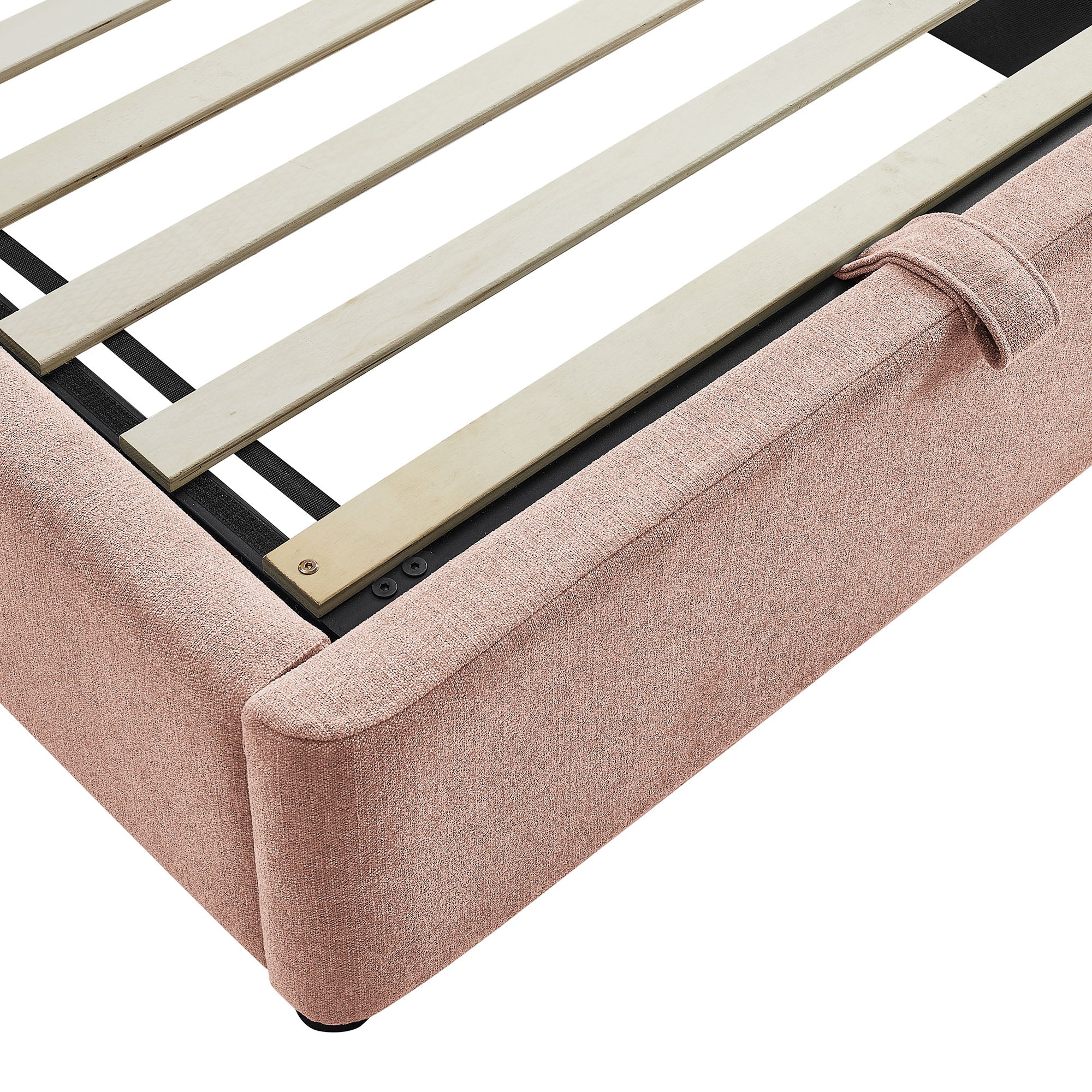Keynote Fabric Upholstered Storage Platform Bed Frame