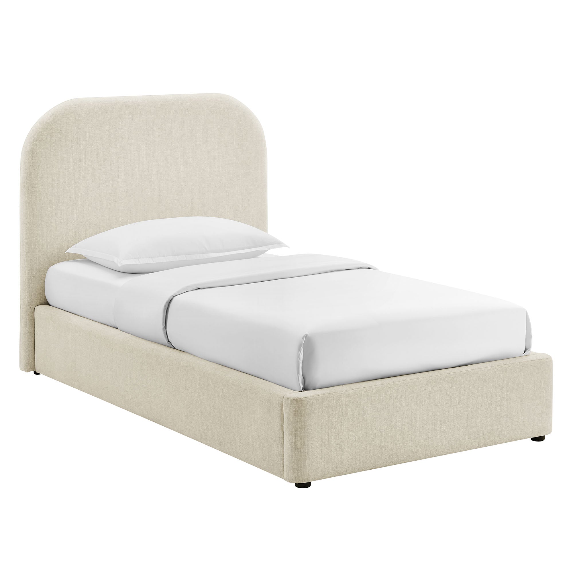 Keynote Fabric Upholstered Storage Platform Bed Frame