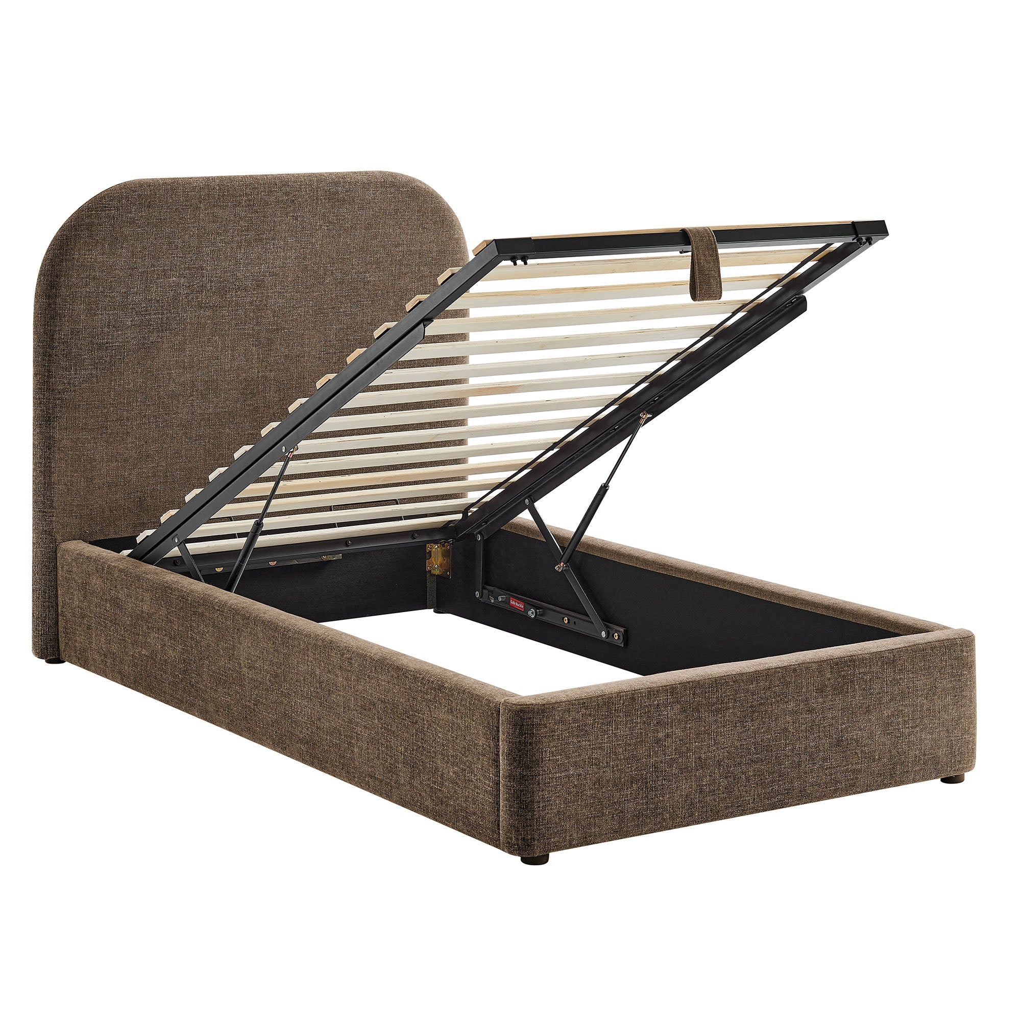 Keynote Fabric Upholstered Storage Platform Bed Frame