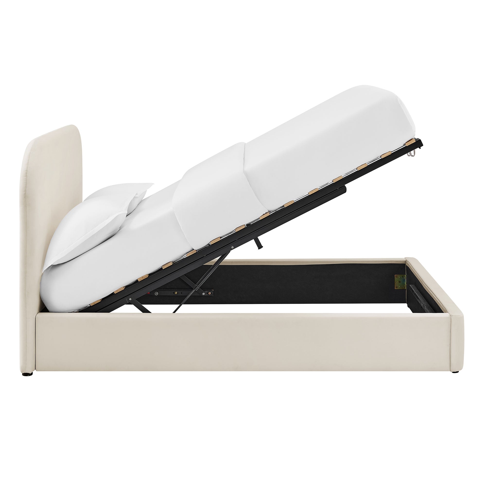 Keynote Performance Velvet Storage Platform Bed Frame