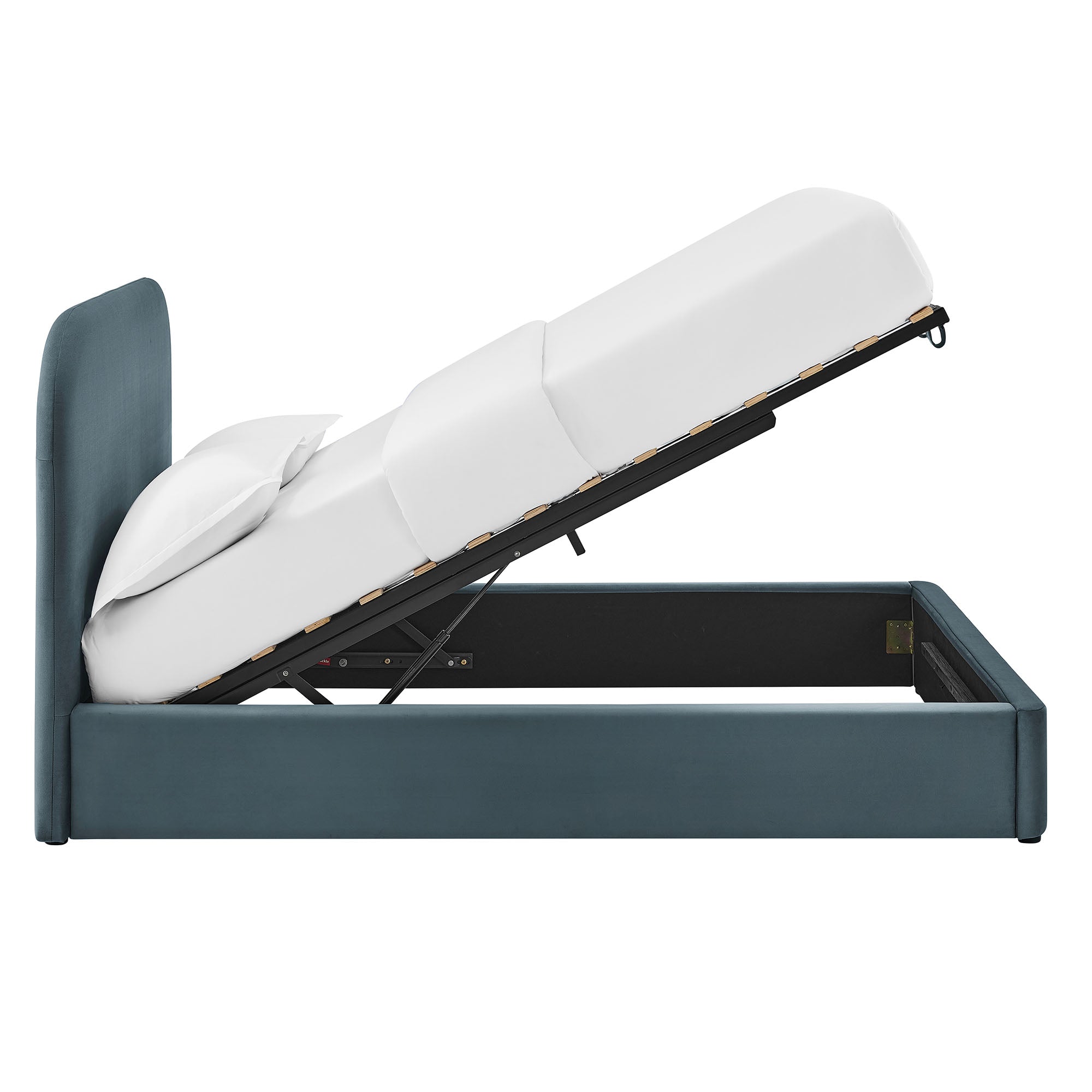 Keynote Performance Velvet Storage Platform Bed Frame