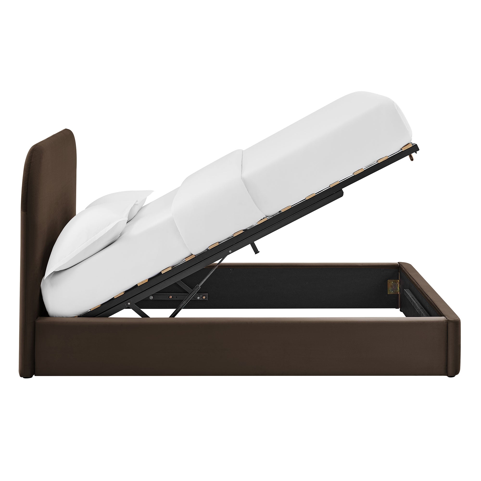 Keynote Performance Velvet Storage Platform Bed Frame