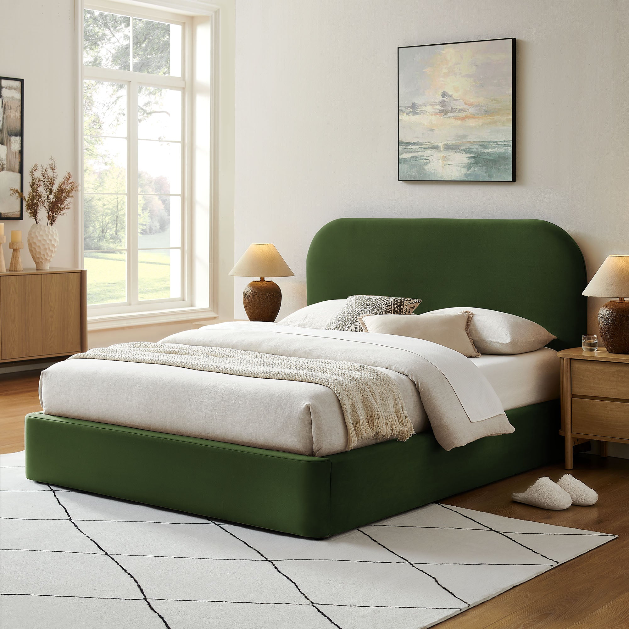 Keynote Performance Velvet Storage Platform Bed Frame
