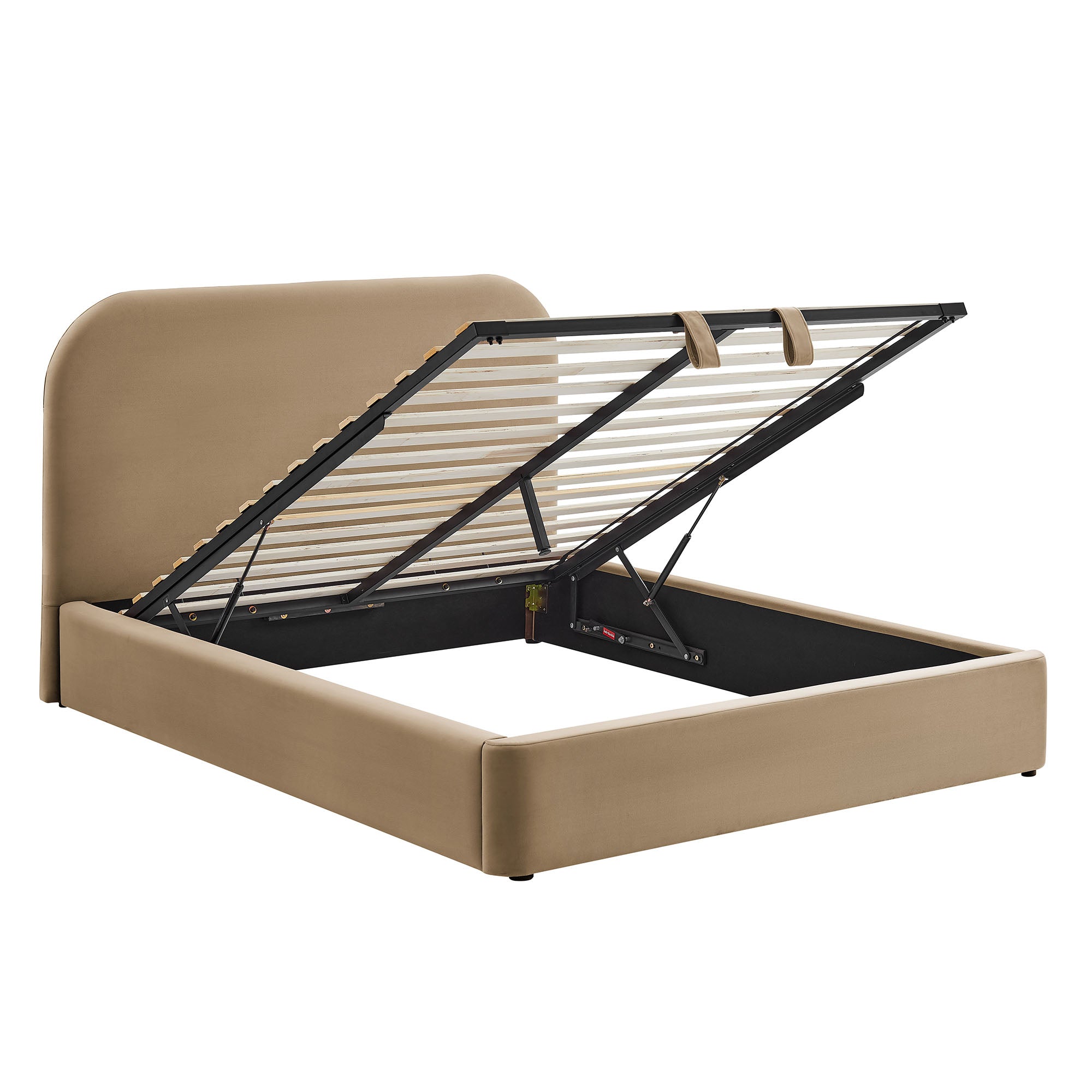 Keynote Performance Velvet Storage Platform Bed Frame