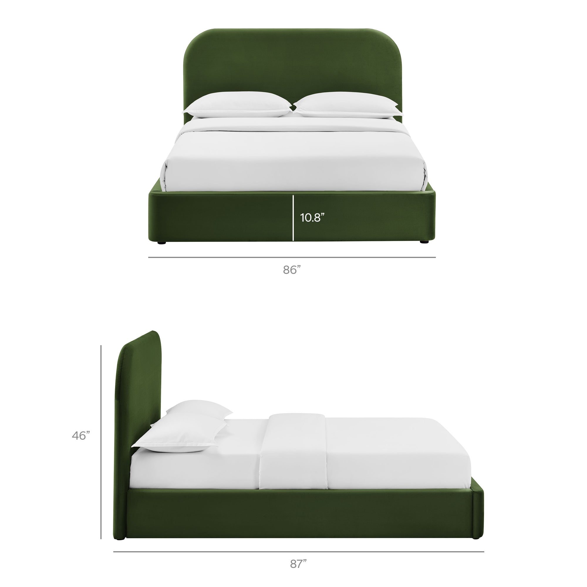 Keynote Performance Velvet Storage Platform Bed Frame