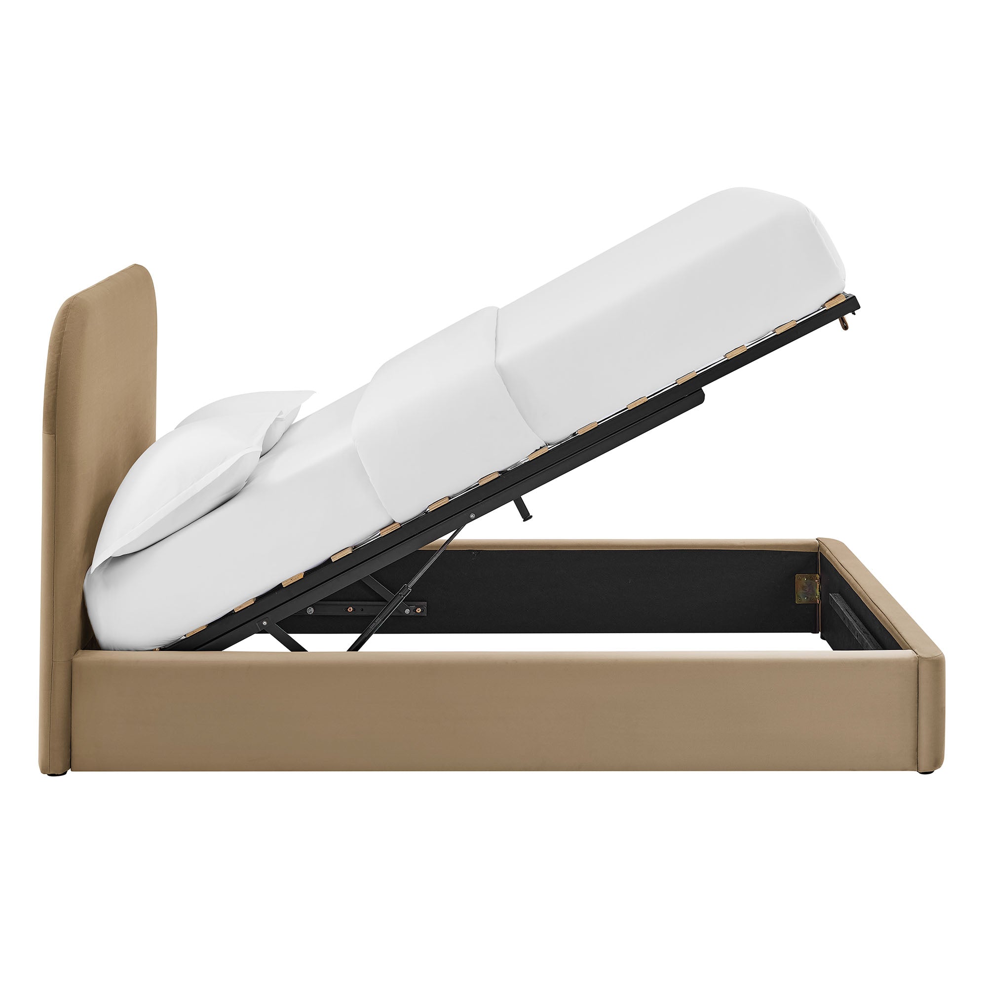 Keynote Performance Velvet Storage Platform Bed Frame