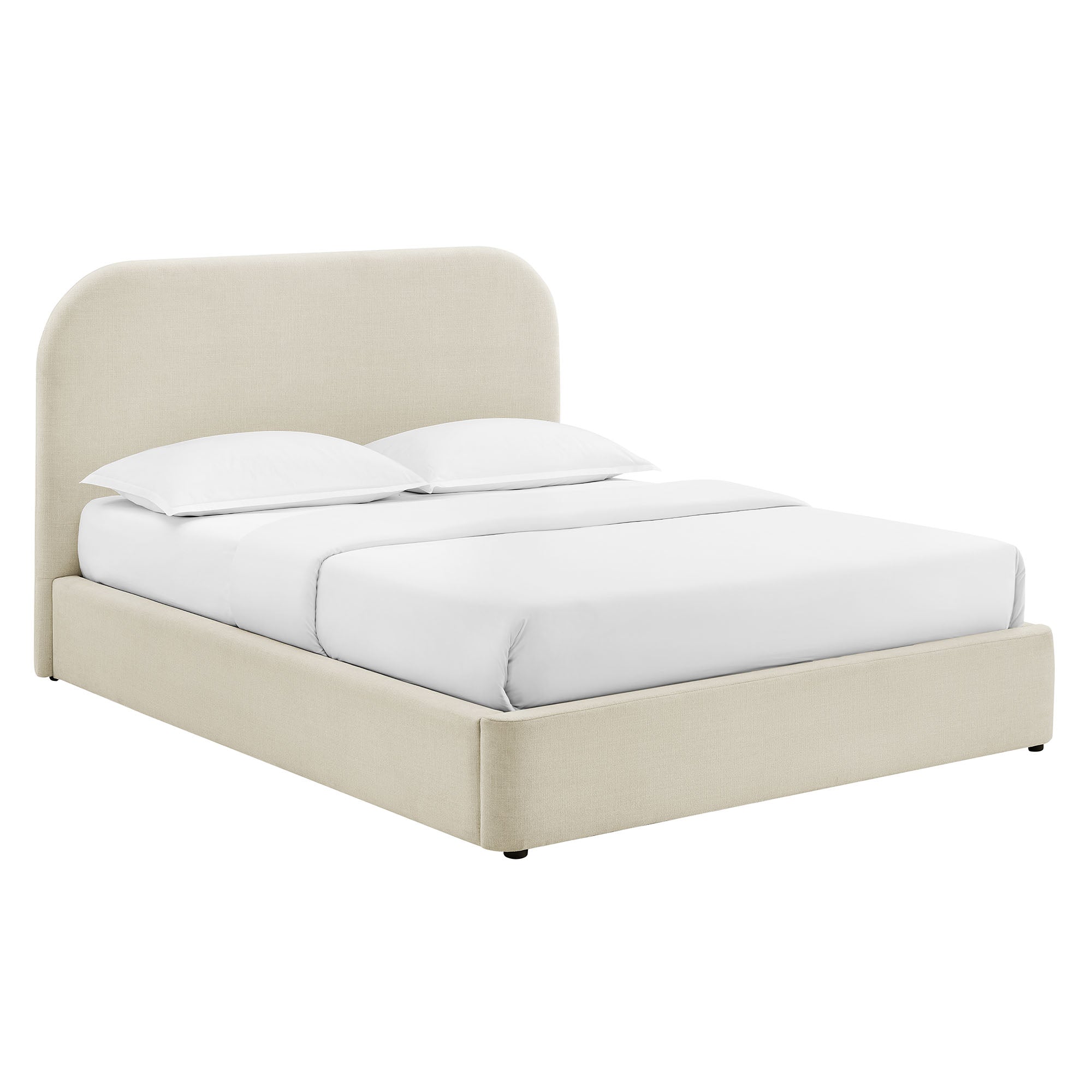 Keynote Fabric Upholstered Storage Platform Bed Frame