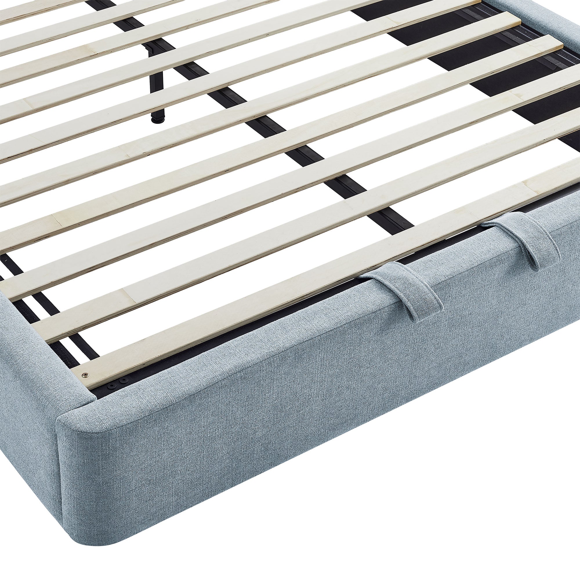 Keynote Fabric Upholstered Storage Platform Bed Frame