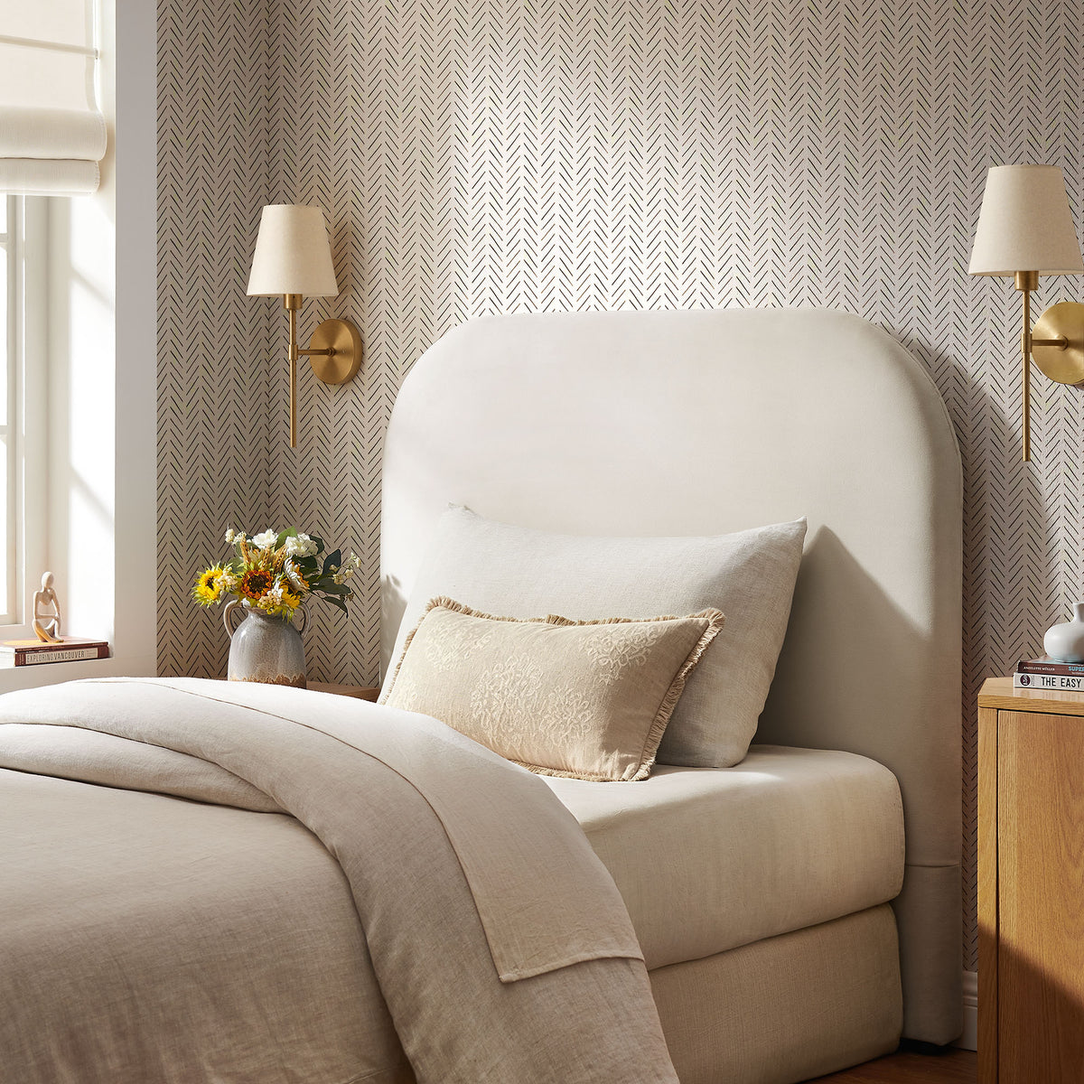 Keynote Stain-Resistant Performance Velvet Headboard