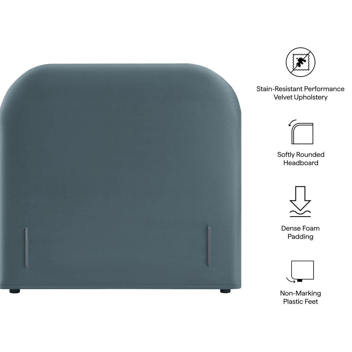 Keynote Stain-Resistant Performance Velvet Headboard